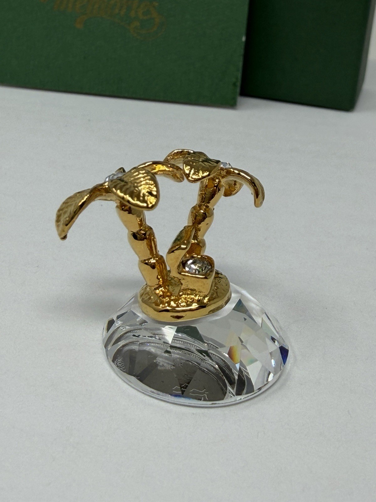 Swarovski Crystal Memories Wine Set Pitcher Goblets Gold 174010 Retired Boxed