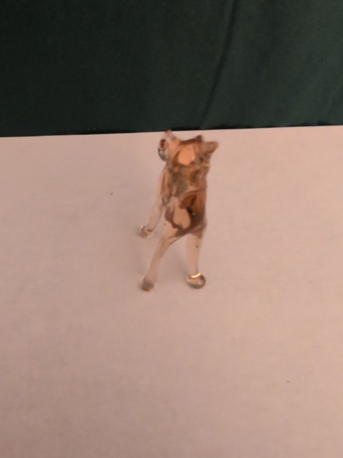 Vintage Miniature Horse Glass Figurine Gold Tones Art Glass Farm Decor Ponies