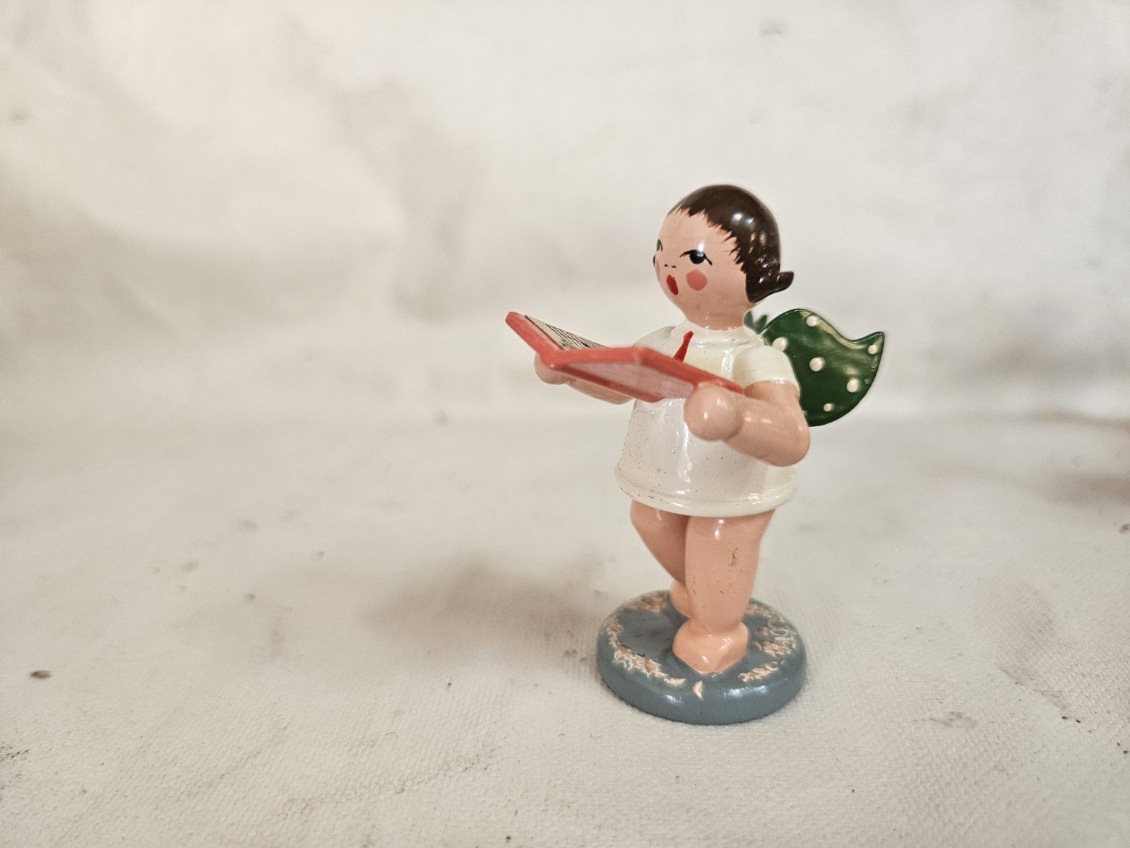 Vintage Ellmann Miniature Angel Musician Singing Silent Night Germany