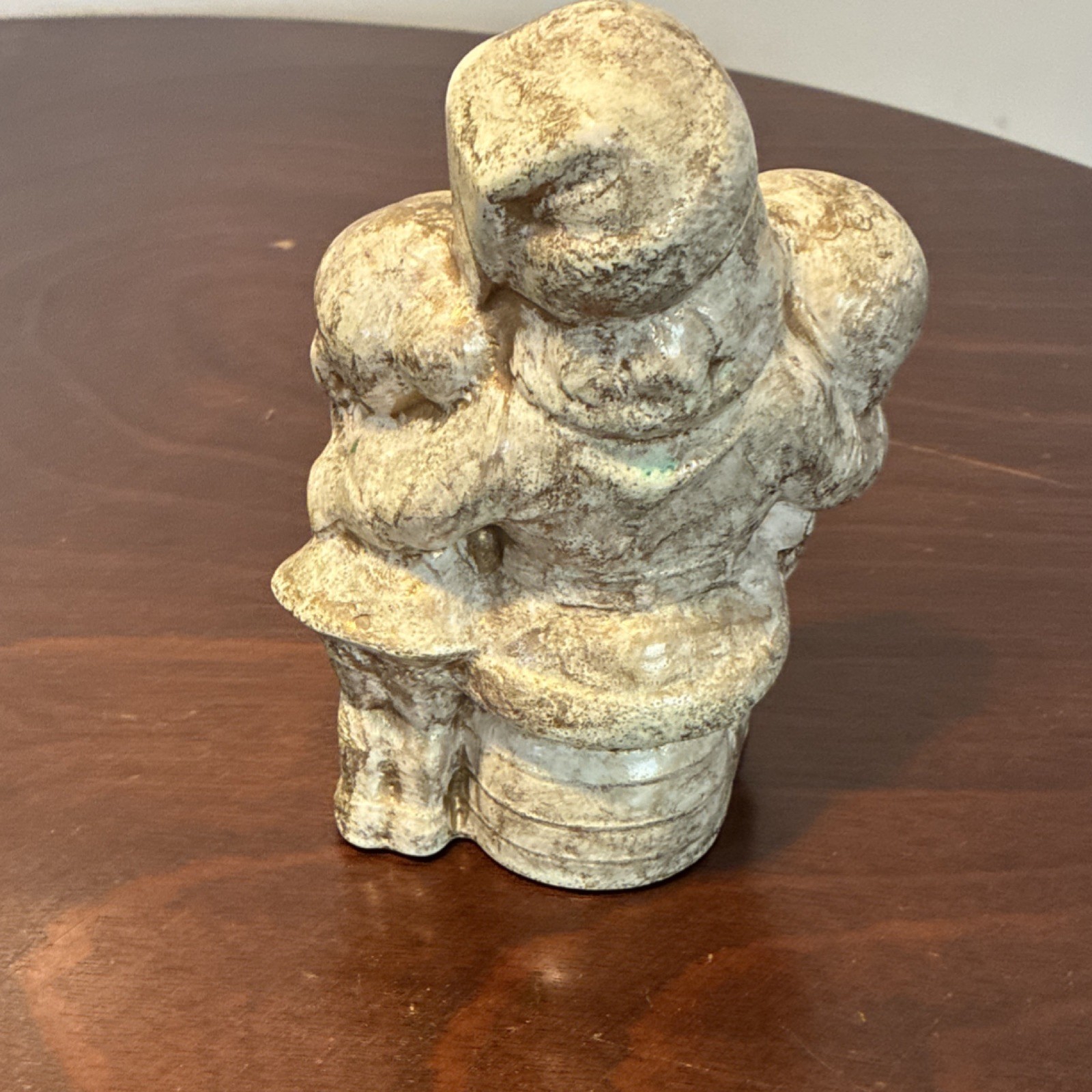 Ceramic Family Figurine Antique Finish People Traditional Unboxed 7 in