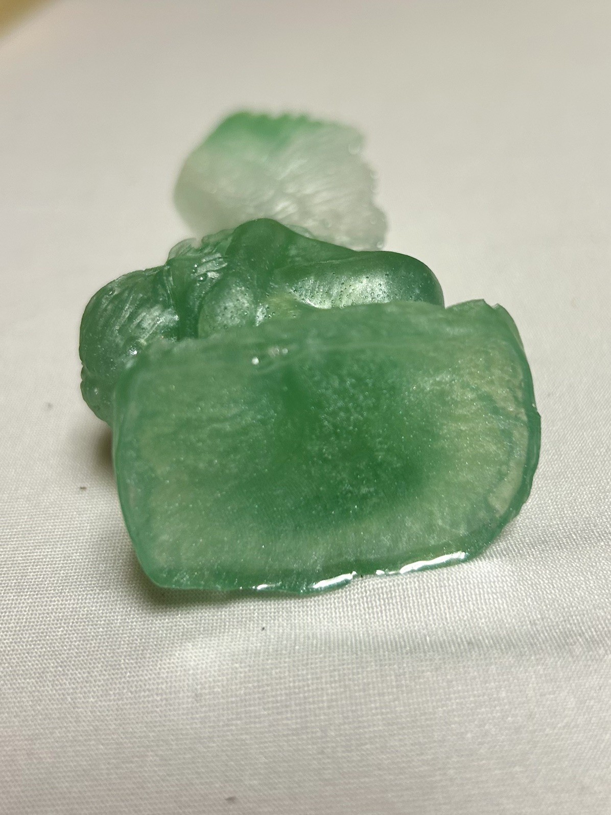 Resin Healing Angel Green And White Figurine Small