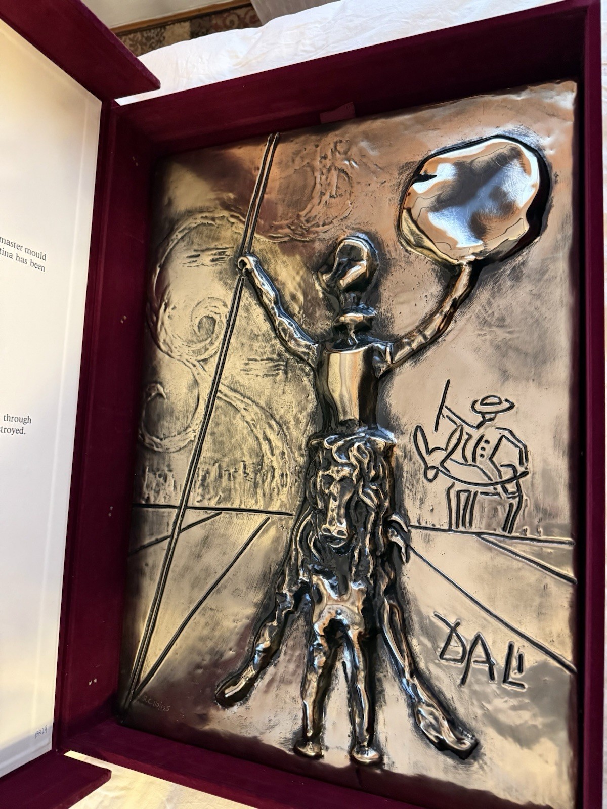 Martin Lawrence Ltd. Editions Dalí Don Quixote Metal Sculpture Relief