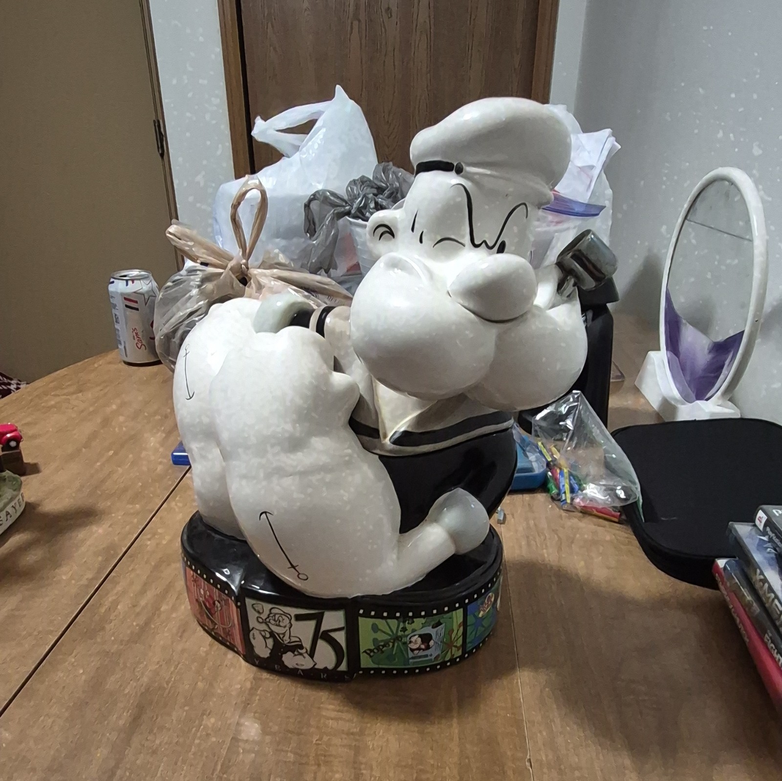 Popeye Limited Edition Numbered Ceramic cookie jar Glossy Finish 2004