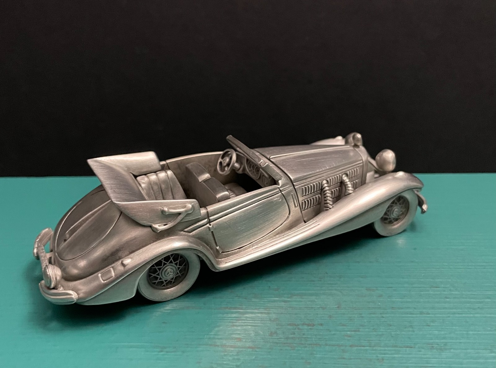 PMI Pewter Mercedes Benz 540K Grand Touring Car Automobile Replica Mini Figurine