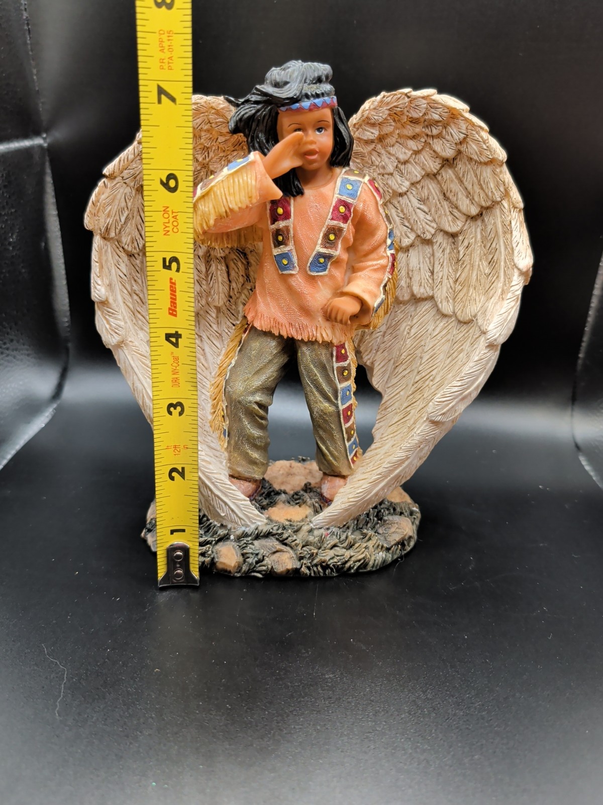 1999 Young’s Inc American Indian Angel Boy 8″ Native Statue Figurine In Box