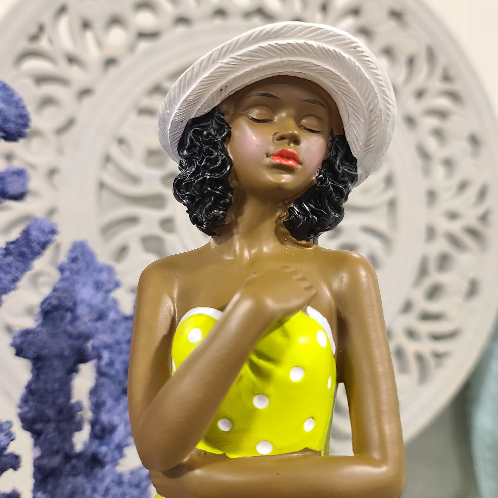 Art Deco Sun Bathing Miami Beach Beauty Retro Vintage like Risque Figure Statue
