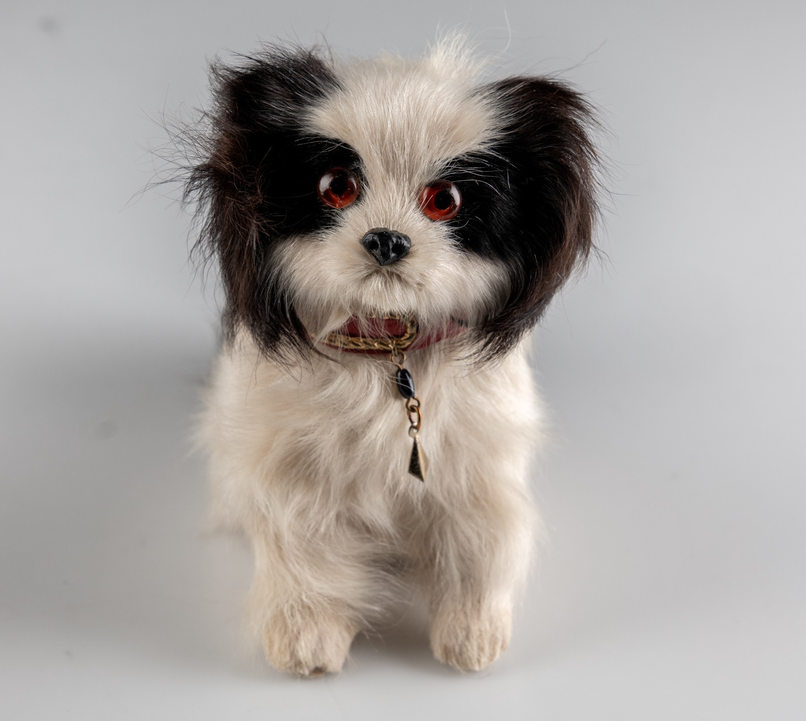 Mid Century Real Fur Miniture Dog Toy Figure Doll Pekingese Japanese Chin Used