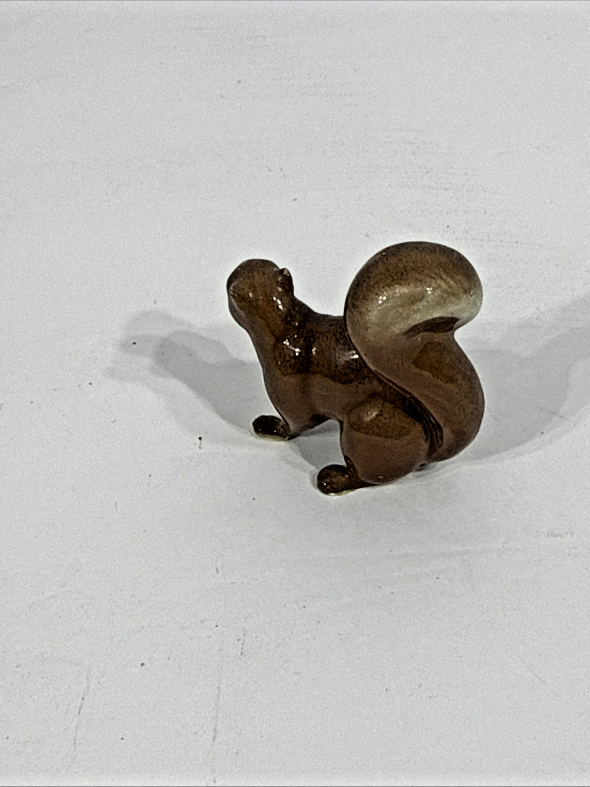 Small Brown Ceramic Squirrel Figurine