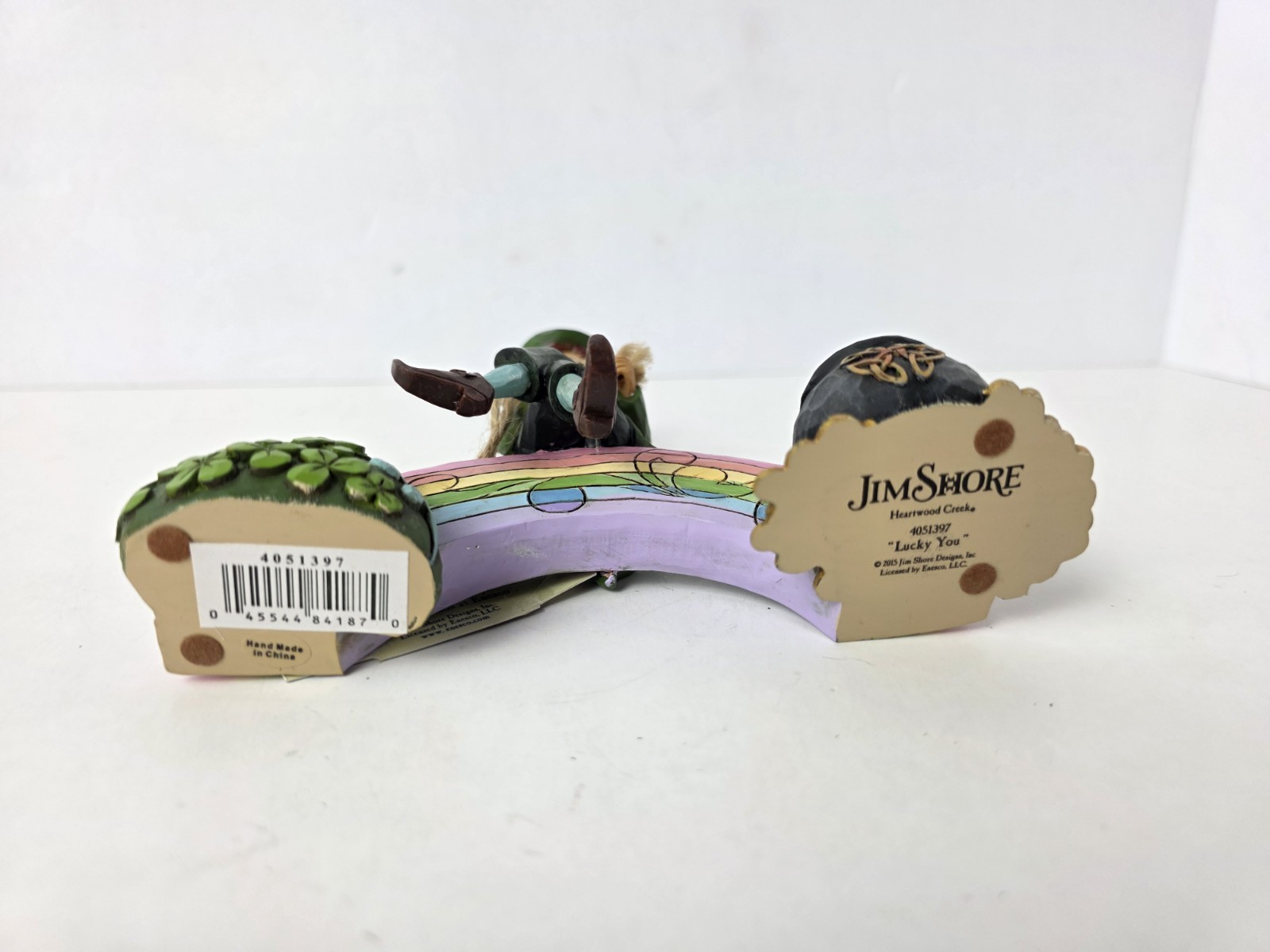 Enesco Jim Shore Irish St Patricks Day figurine Lucky You Leprechaun Rainbow