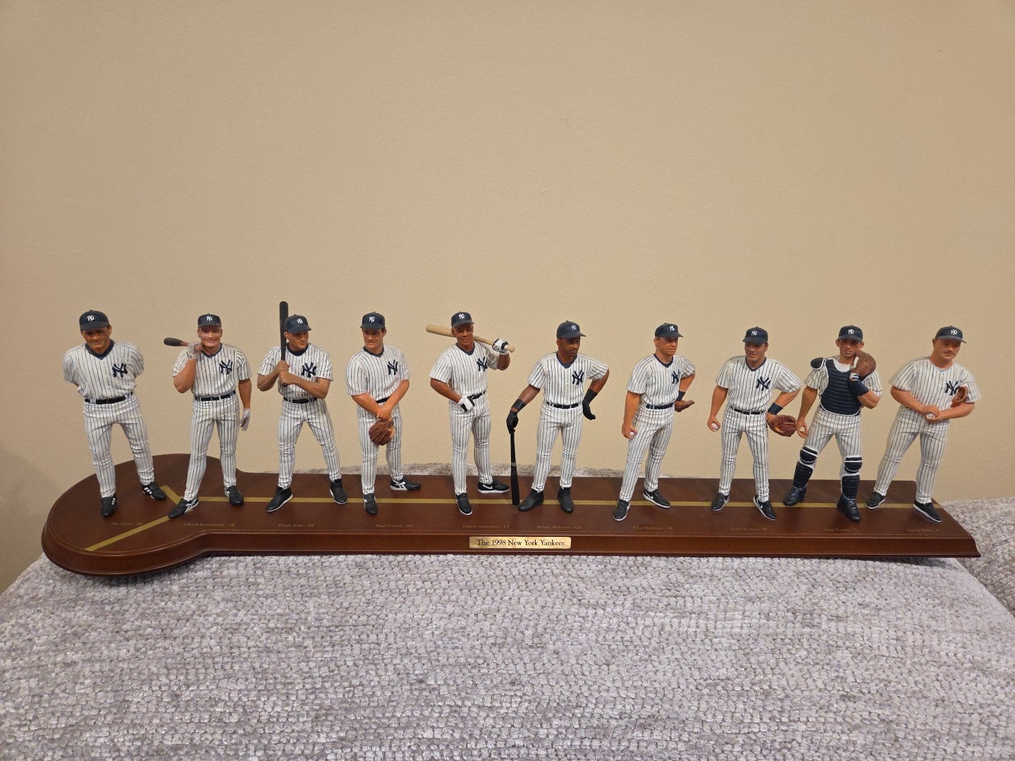 DANBURY MINT 1998 NEW YORK YANKEES TEAM LINE UP 10 FIGURE SET COLLECTIBLE VNTAGE