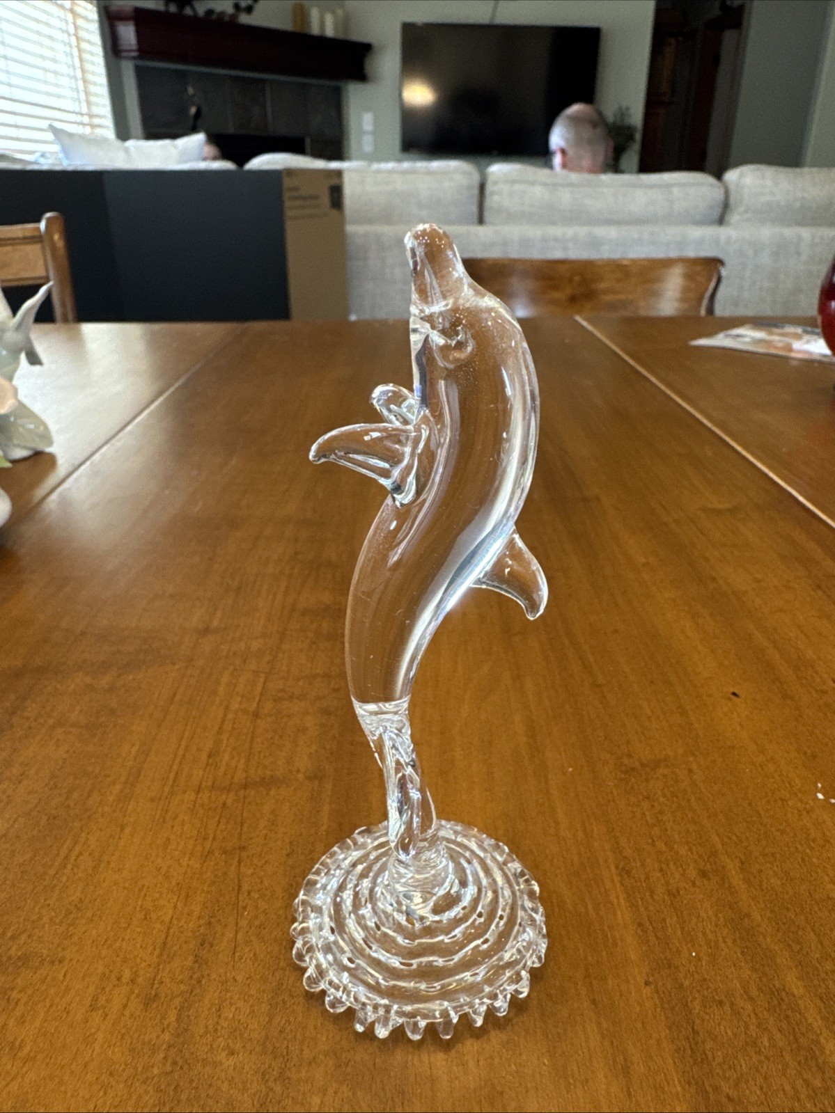 Clear Glass Dolphin figurine