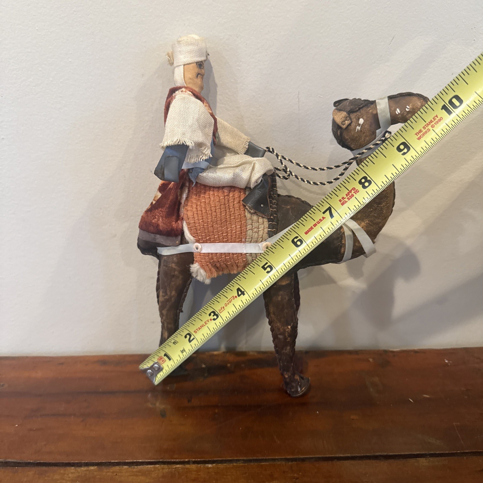 Vintage Handmade Leather Camel with Desert Rider