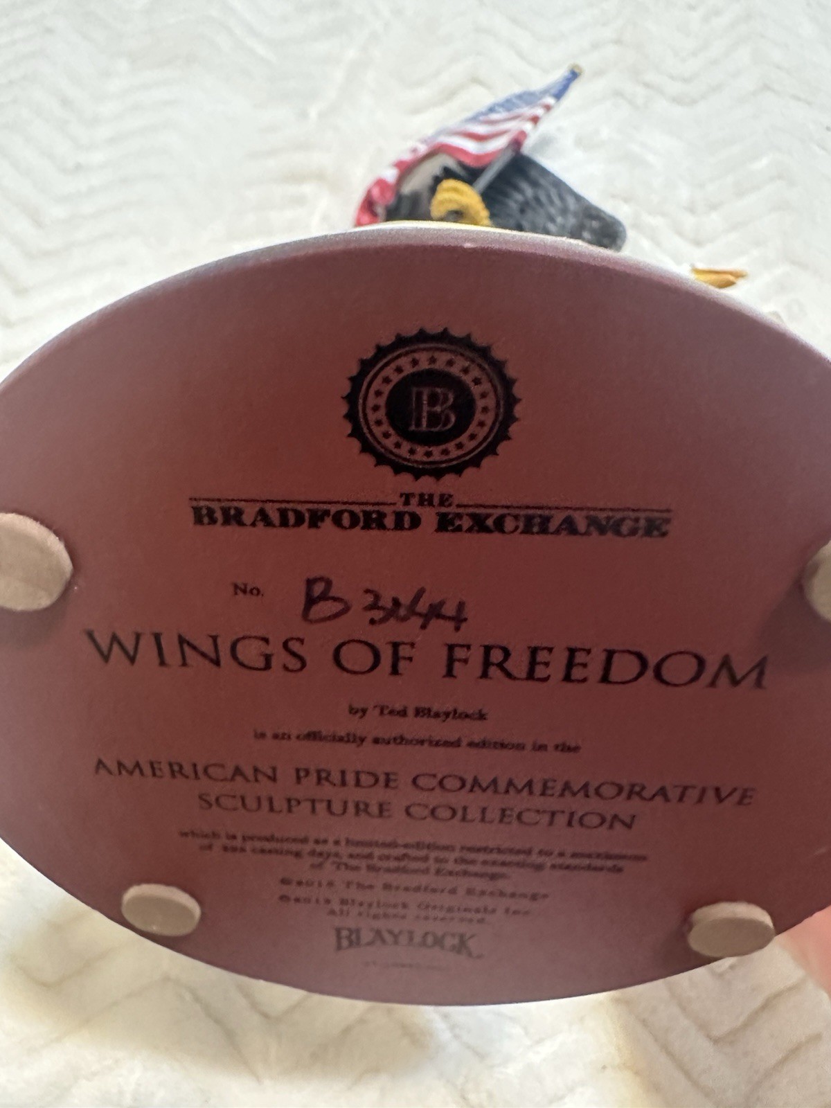 Bradford Exchange Bald Eagle Sculpture Ted Blaylock American Pride Resin Ltd Ed