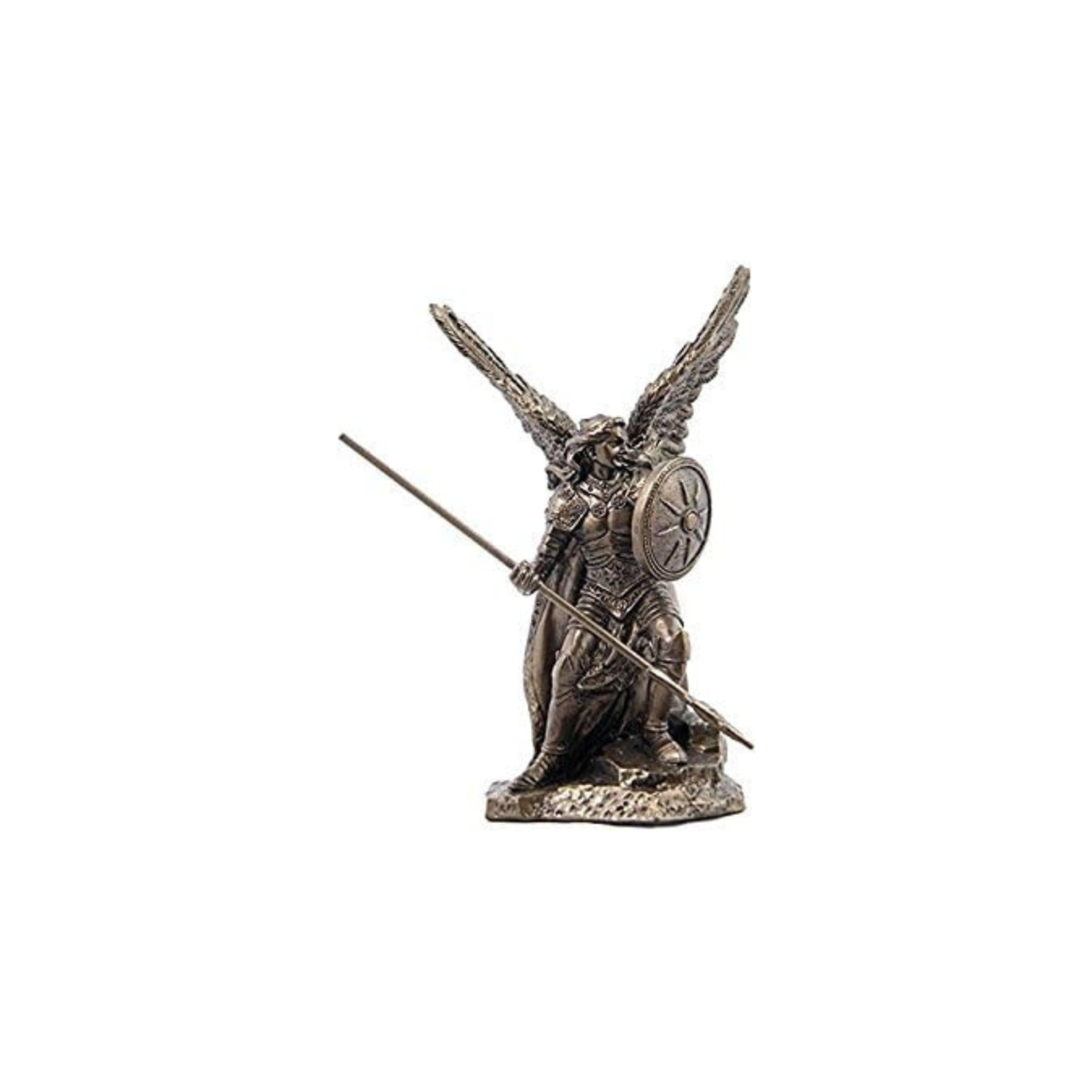 US 3.88 Inch Archangel Raphael Cold Cast Statue Figurine, Bronze Color