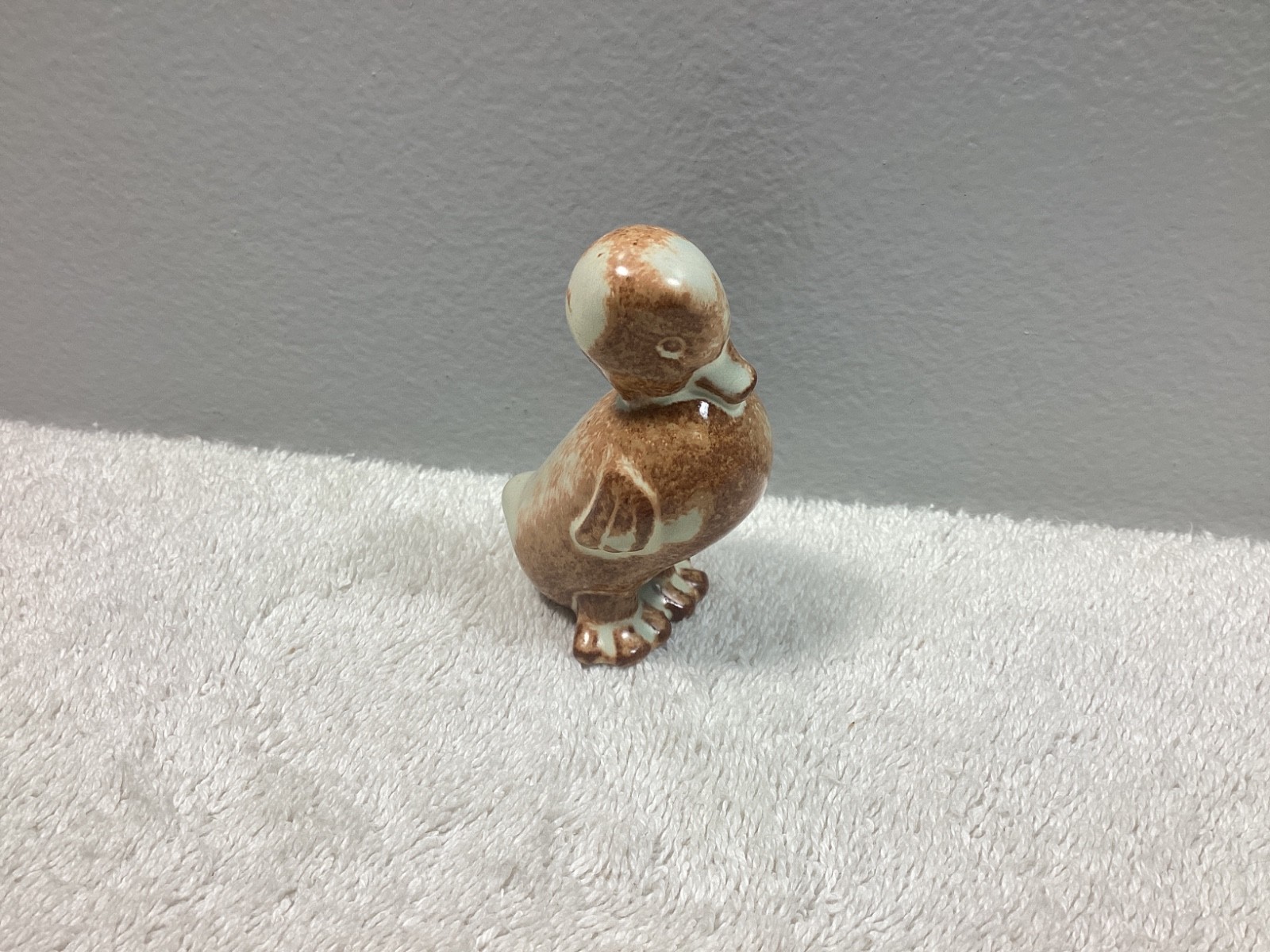 Nicodemus Ferro-Stone Ceramics Duck Figurine Figure Signed Ellen Jennings EJ