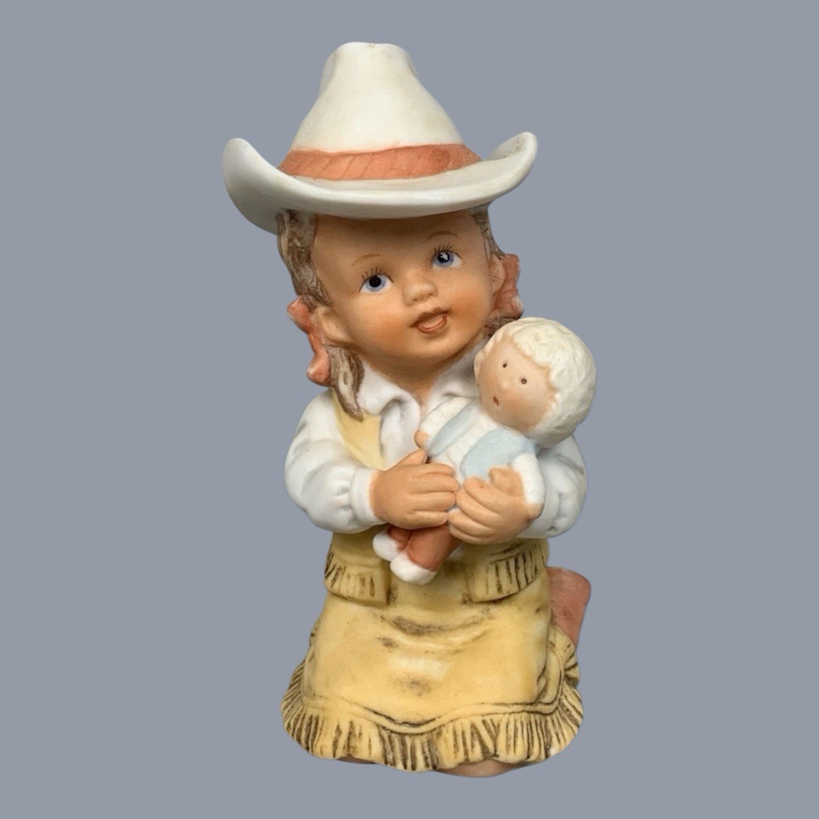 Perillo Collector Club Membership Piece Cowgirl With Doll Artaffects Vintage 86
