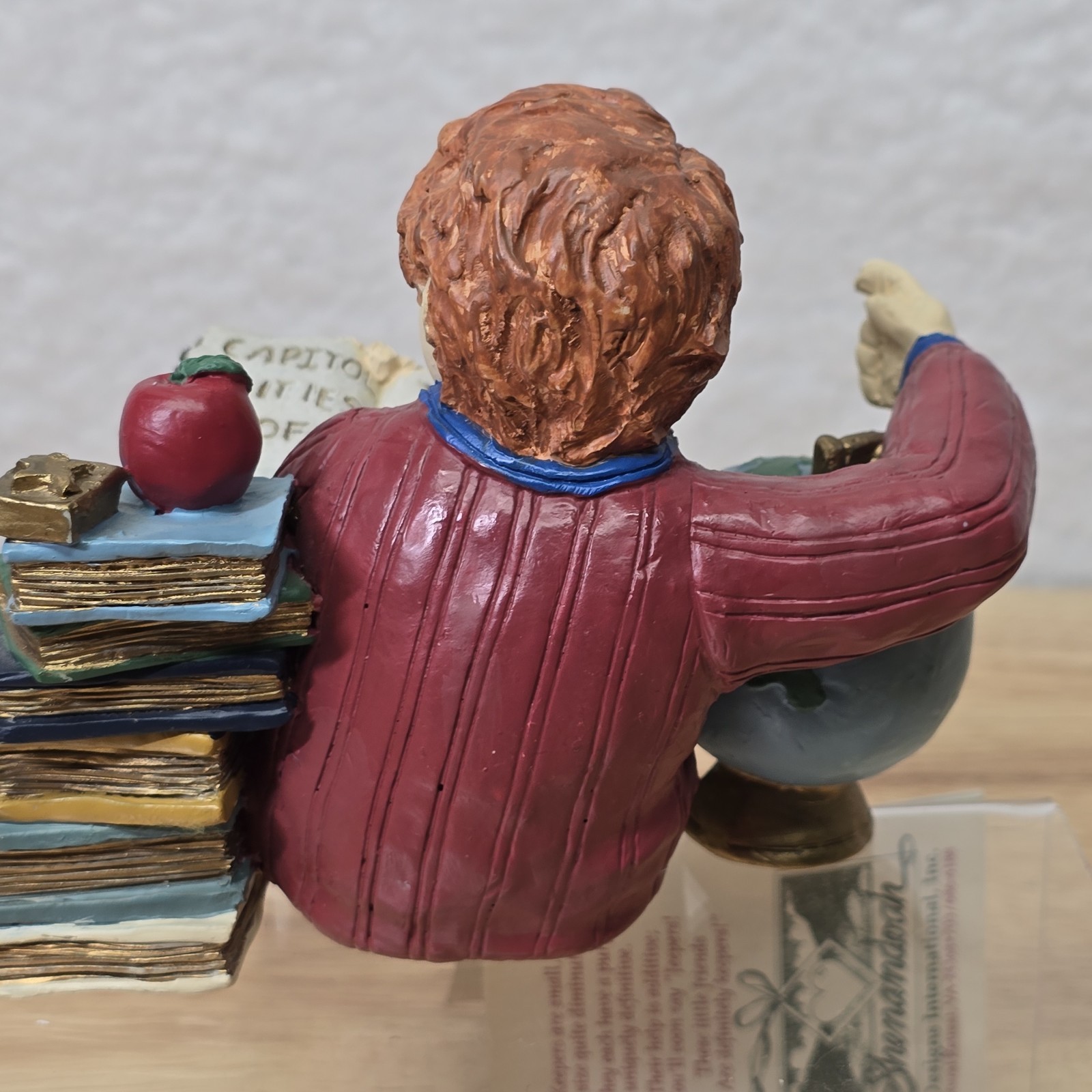 Vintage Shenandoah Designs A Keeper Teacher Figurine with Globe and Books