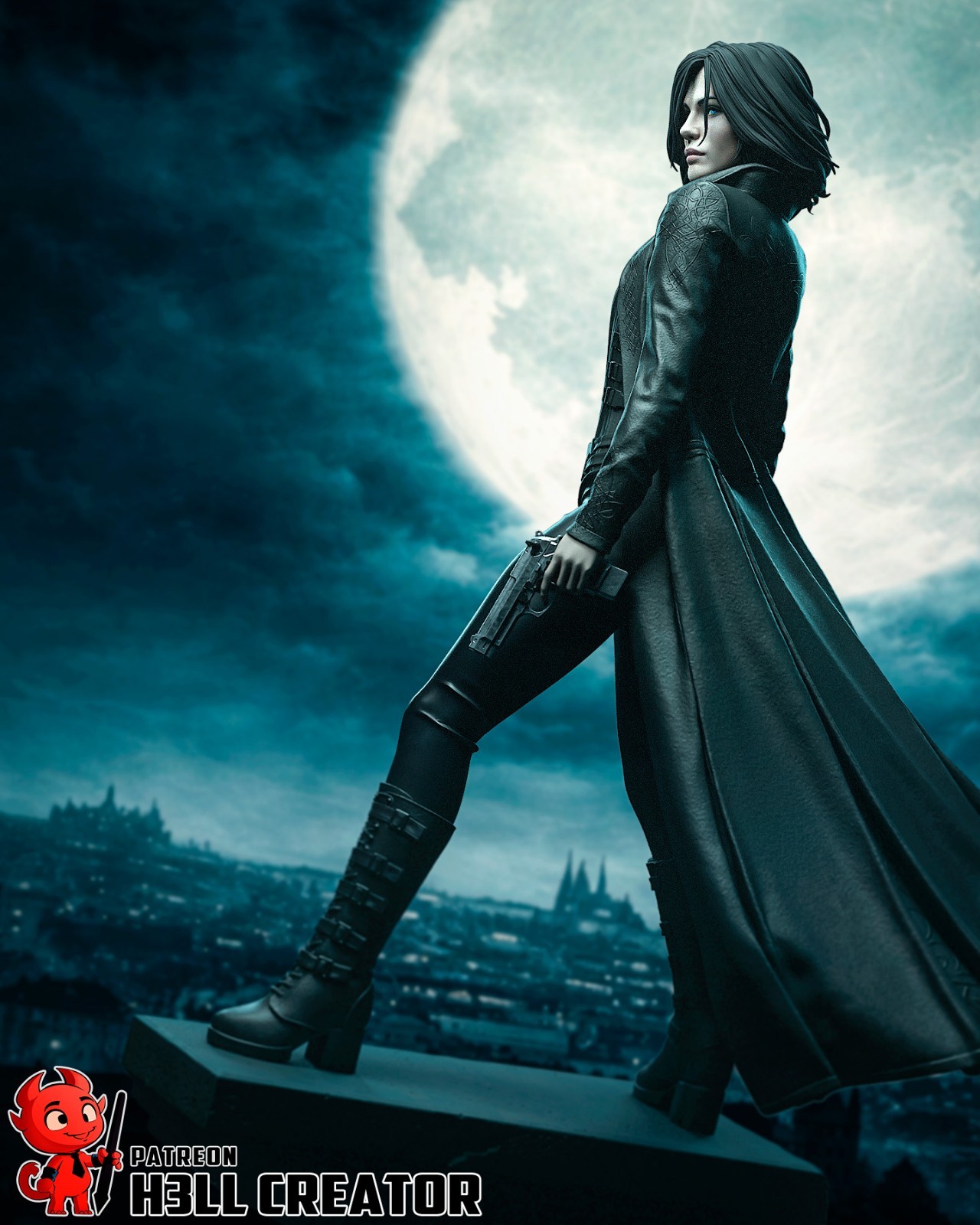 Selene Figurine Underworld Hand Painted Model / DIY Kit 14 pcs