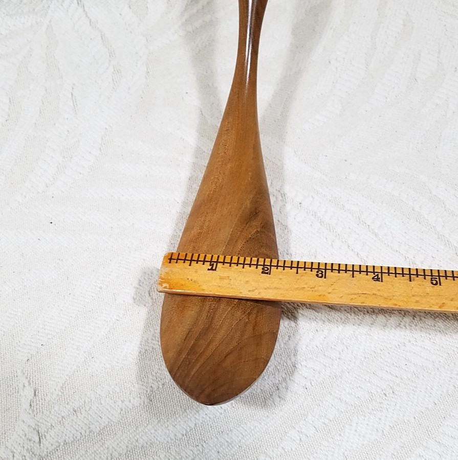 Mid Century Modern Wood Bird Sculpture Signed Abstract Shorebird Danish Style
