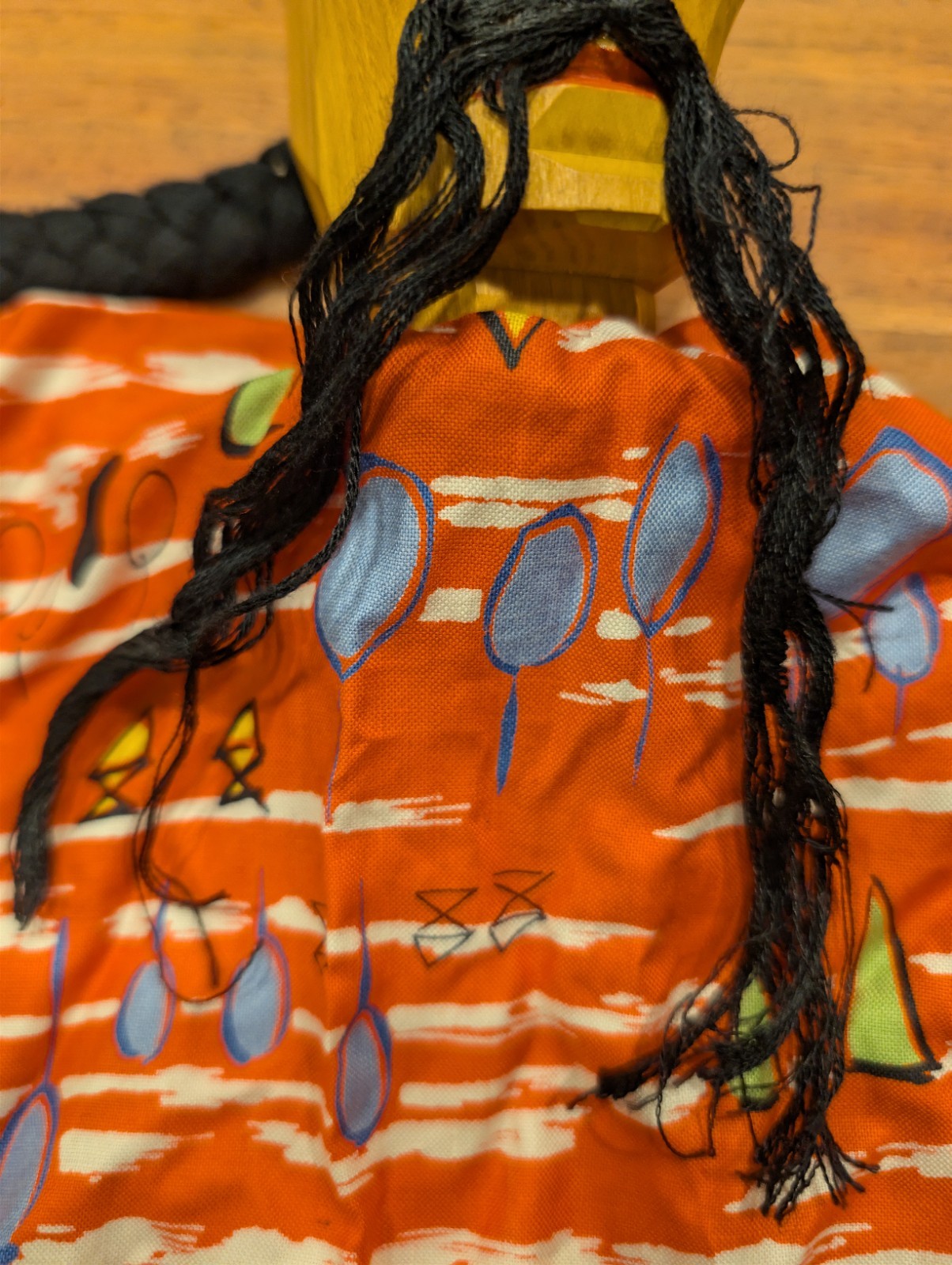Lotte Sievers Hahn Doll Vintage Wood Hand Carved Chinese Man Germany Red Kimono
