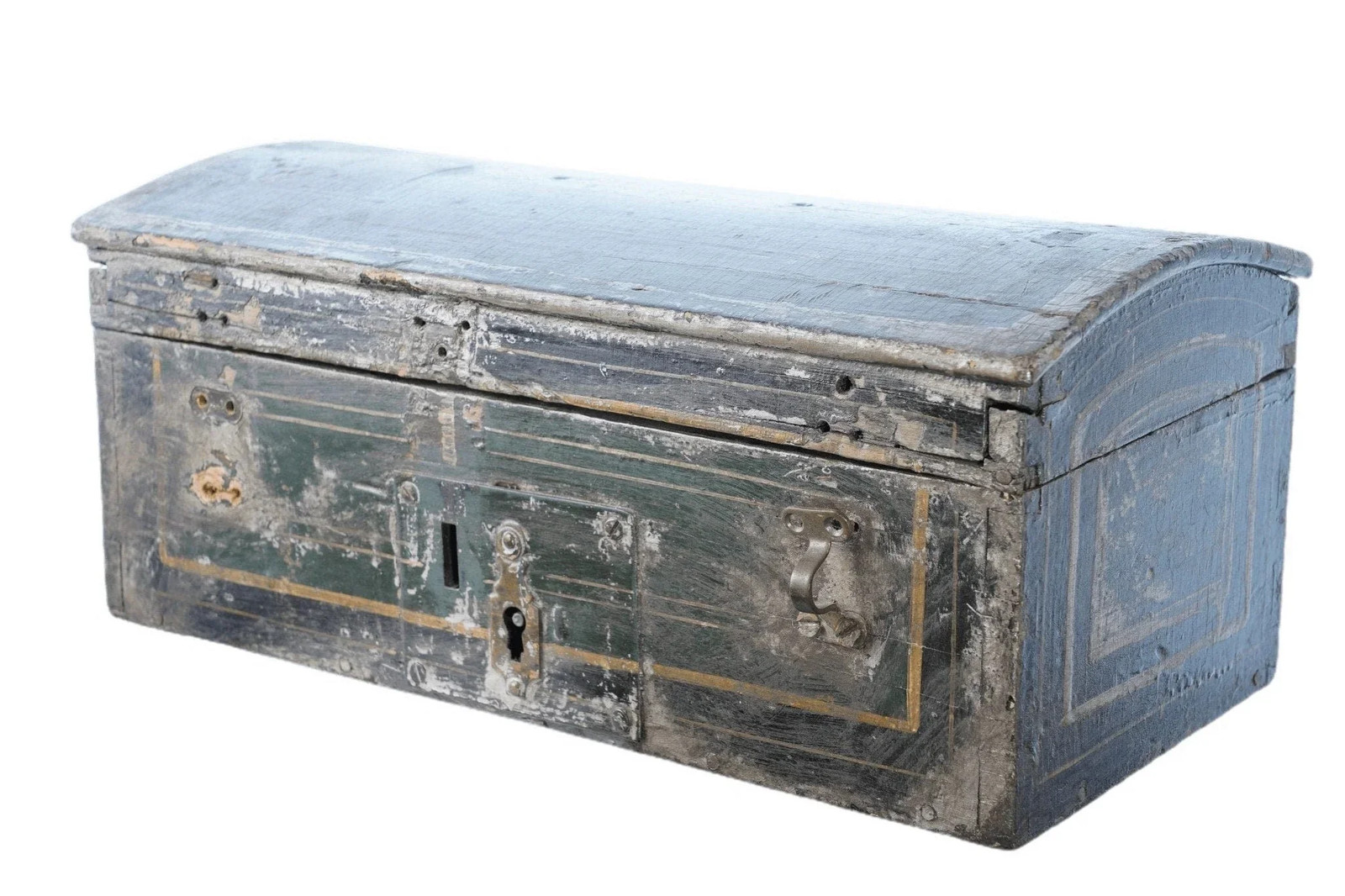 c1820 New England Painted Dome top box