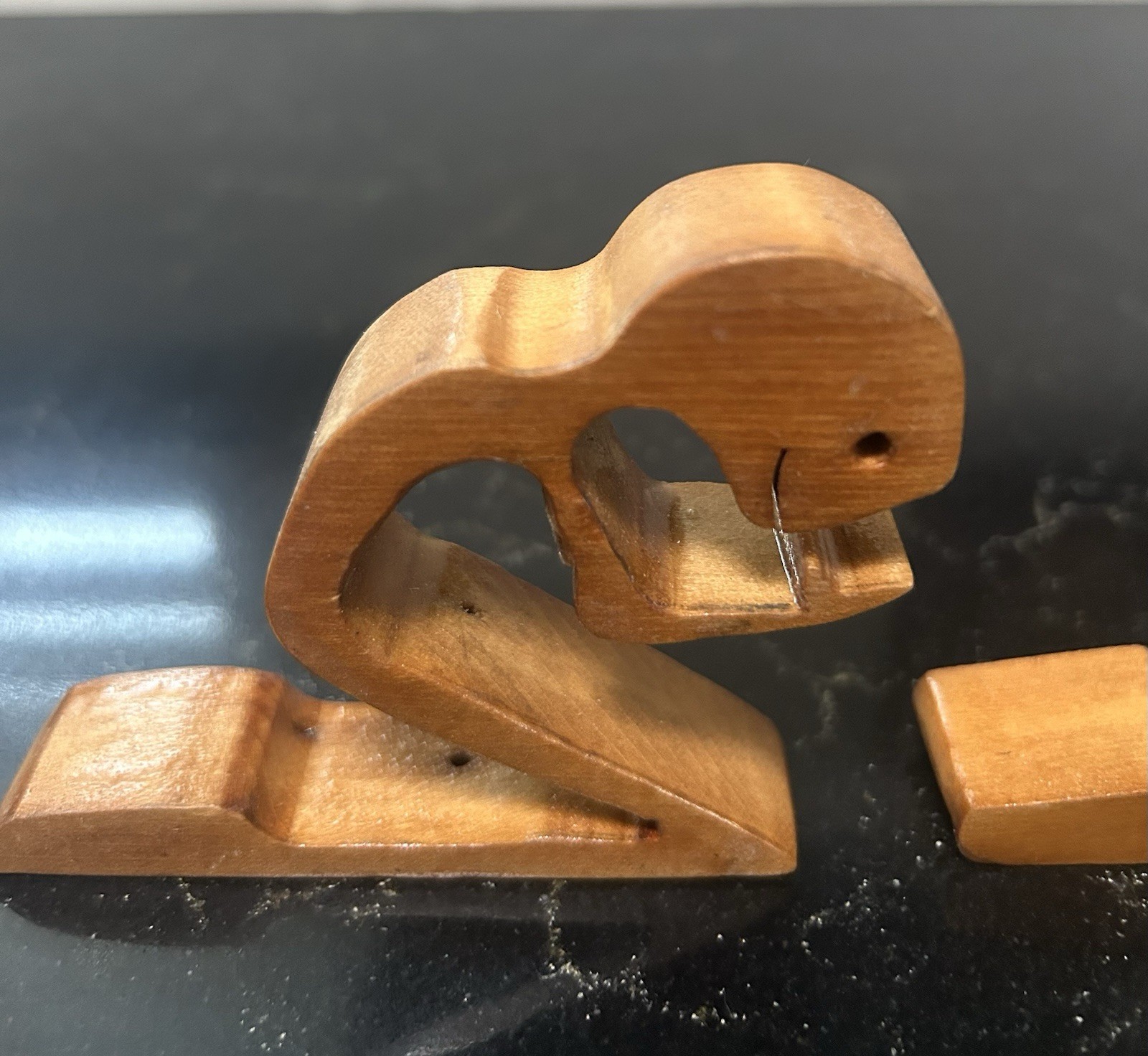 Wooden Abstract Figurines Hand Made Lot Of (4)