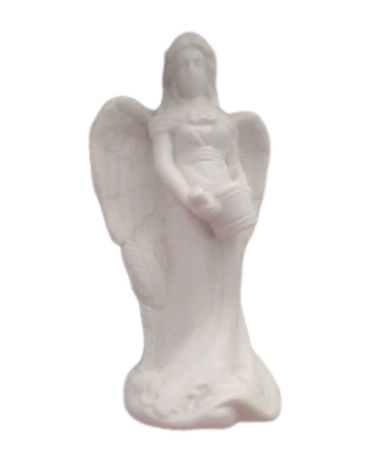 Ceramic Angel Fairy Wings Free Standing Figurine White DTD Norfolk Vintage