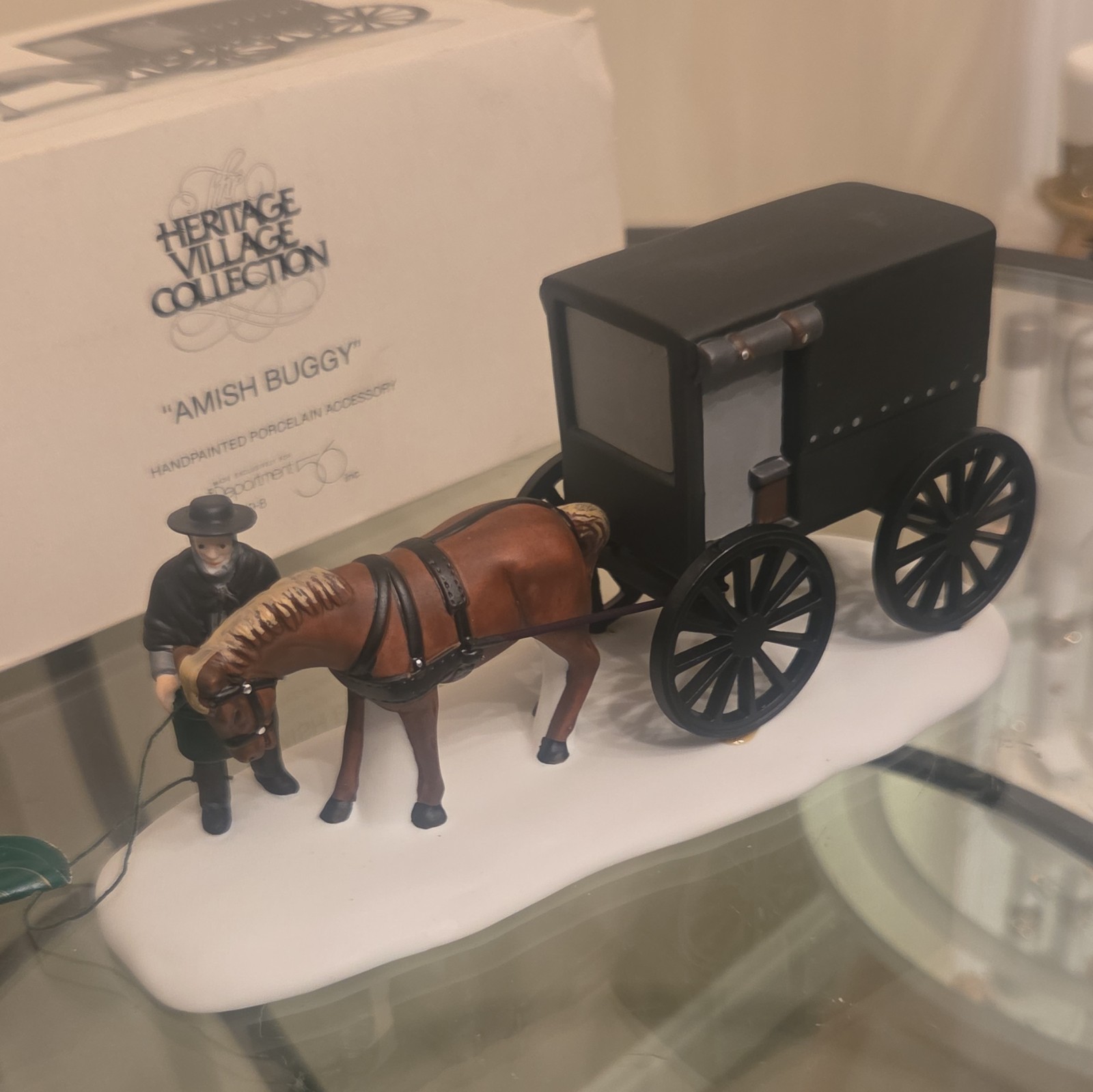 Dept. 56 Heritage Village Amish Buggy Porcelain Figurine Hand Painted Boxed