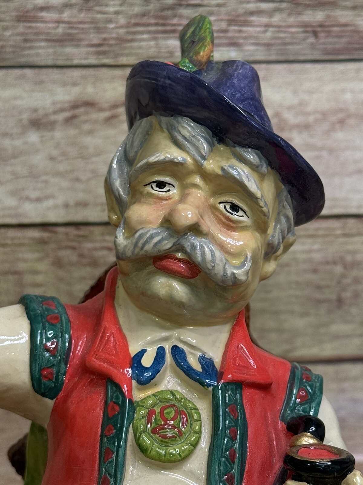 LUCAVALLI Vintage Spain Rare 1960’s Mustache Man Drinking Beer Pipe Pub