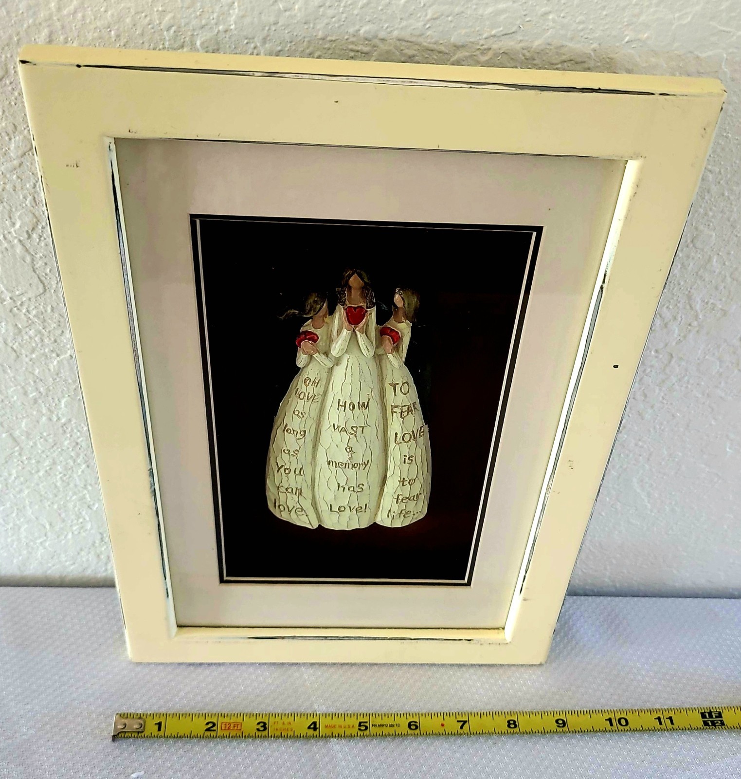Willow Tree Framed Shadow Box Art BY My Side Susan Lordi Demdaco 3 Sisters