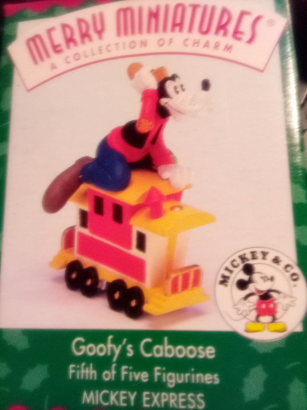 HALLMARK MERRY MINIATURES GOOFY’S CABOOSE 1998