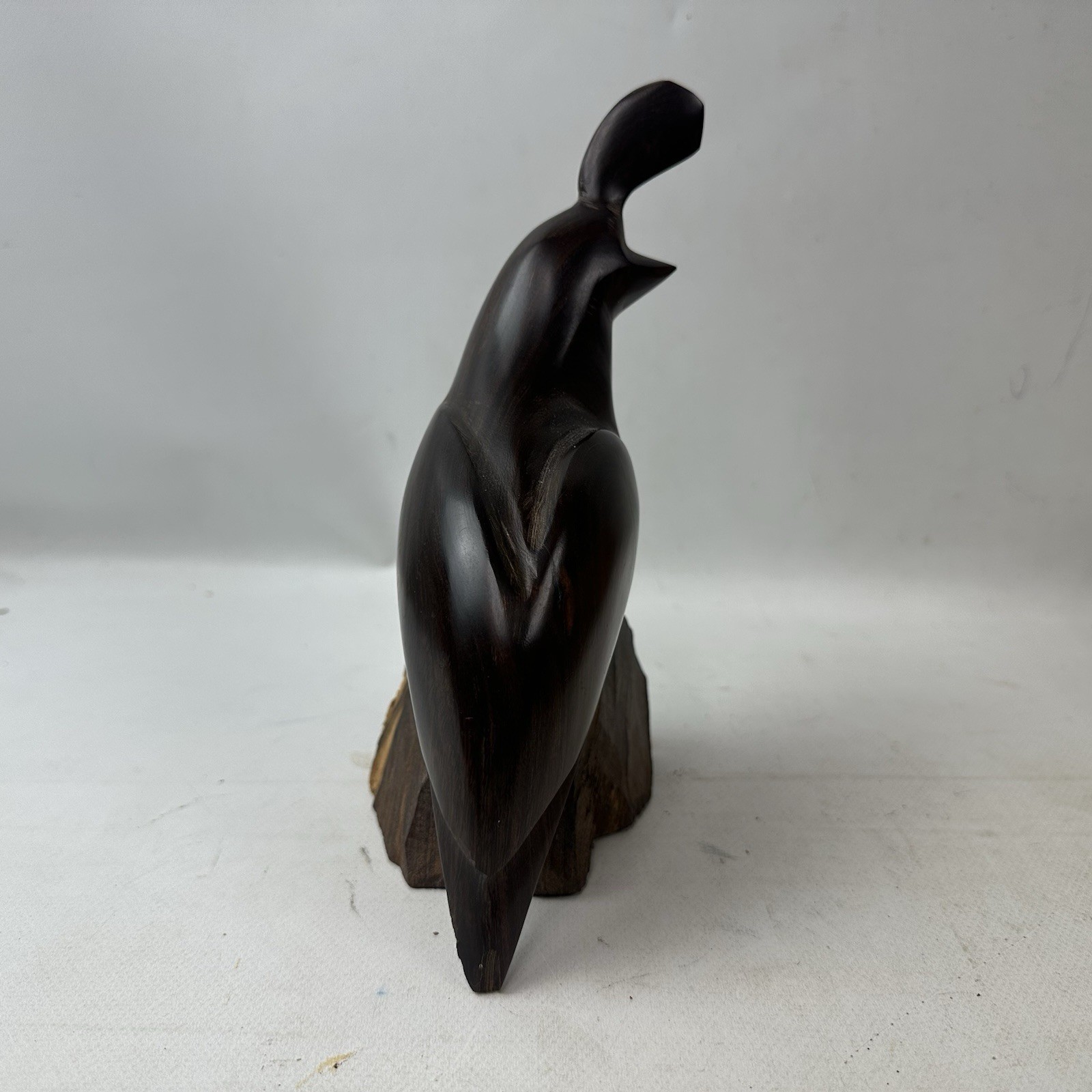 Ironwood Carved Partridge Quail Figure Hand Carved Wooden Sculpture