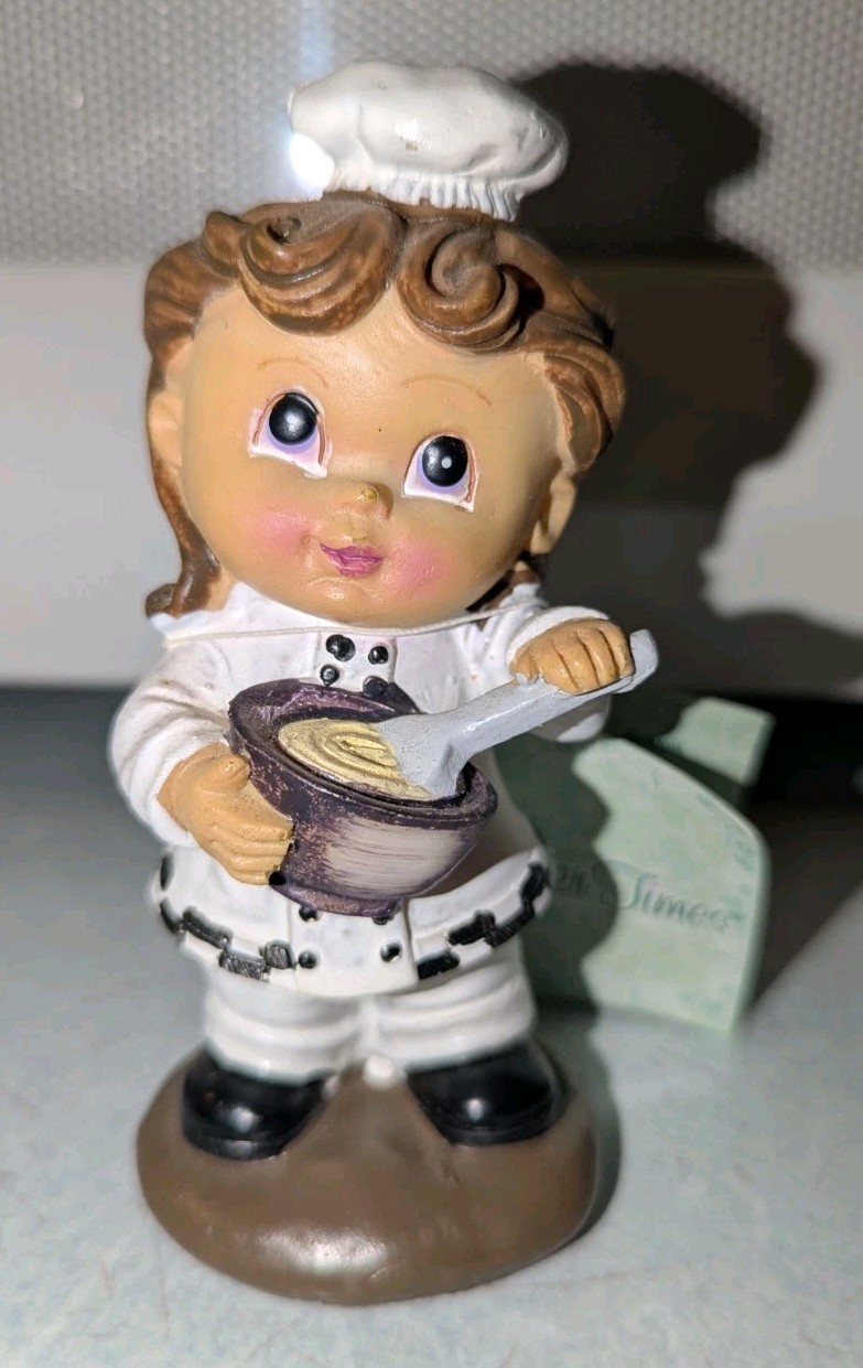 VTG Tender Times Master Chef Little Boy Happy Moments To Remember 4.5″ RARE NWT