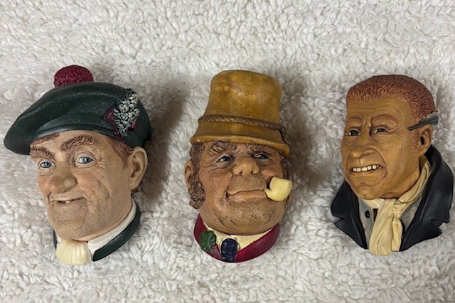 3Vintage Bossons Heads from 1960’s Jock, Paddy, Uriah Heep