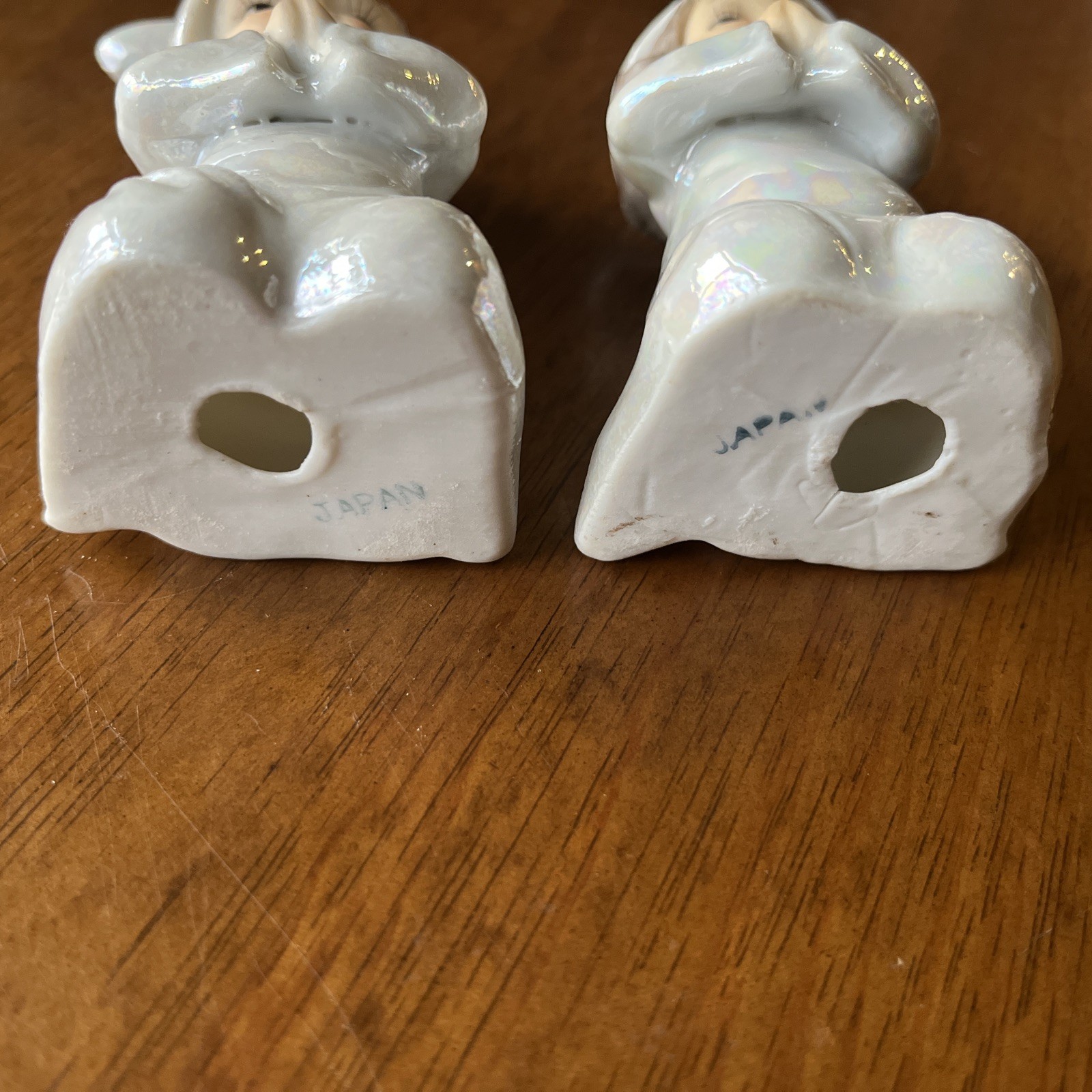 Two (2) Ceramic Collectible Praying Child Statues 3.5” Tall Vintage Japan