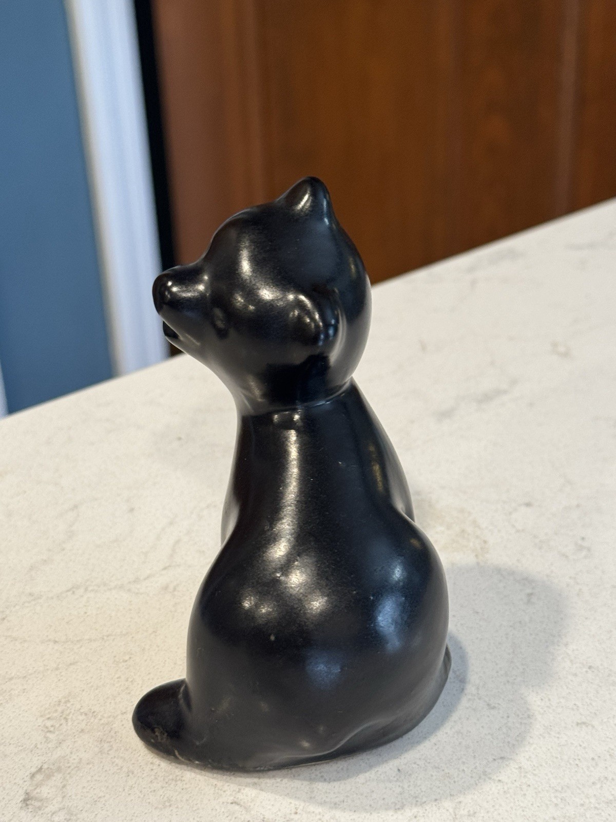 Vintage Pigeon Forge Pottery Matte Black Baby Bear Figurine Douglas Ferguson