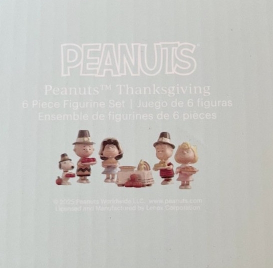 Lenox Peanuts Thanksgiving Pilgrim 6 PC. Figurine Set Charlie Brown Snoopy New