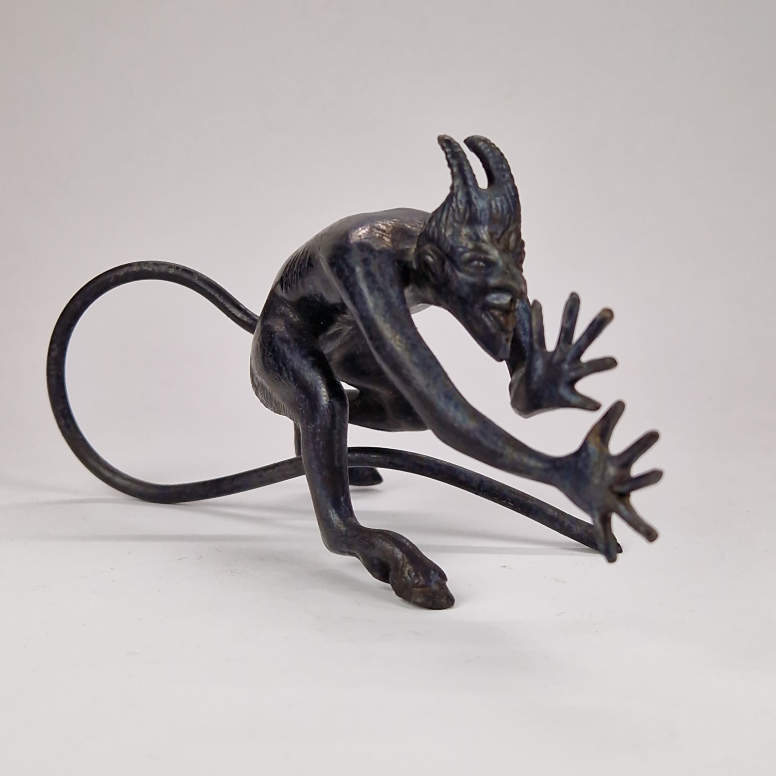 Vintage Soviet Cast Iron Figurine Imp Devil Mephistopheles Demon Kasli USSR