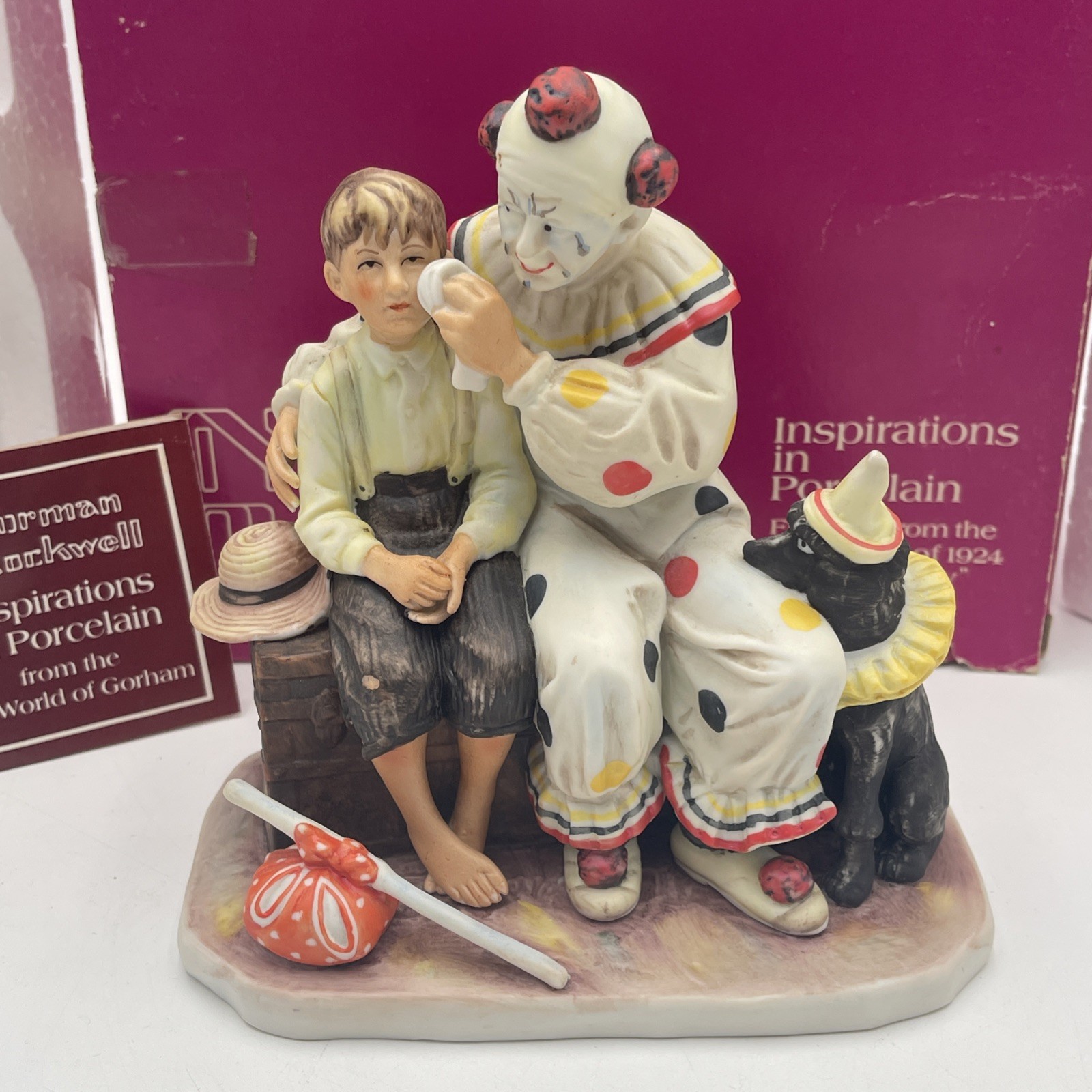 Vintage Gift World of Gorham 1924 Norman Rockwell The Runaway Porcelain Figure