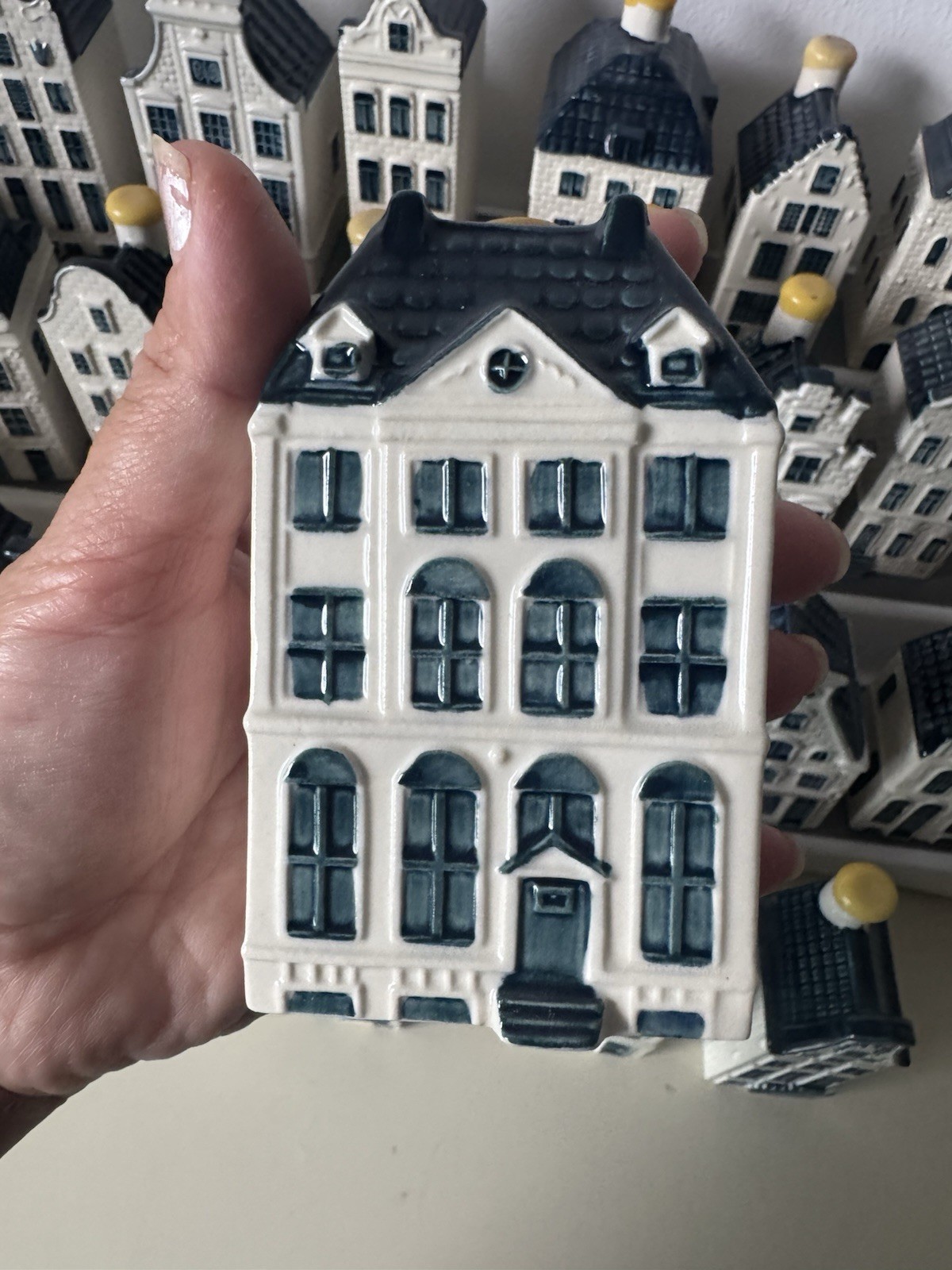 VTG KLM Blue Delft Houses Lot Of (30) Miniatures