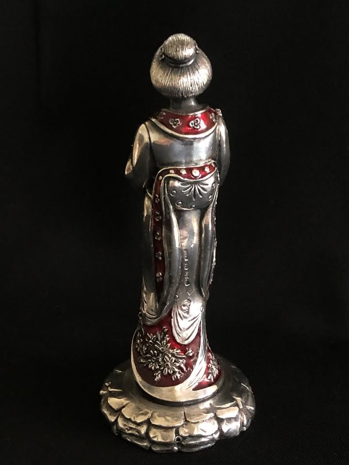 Elegant Italian 925 Silver Figurine with Rare Artistic Detail