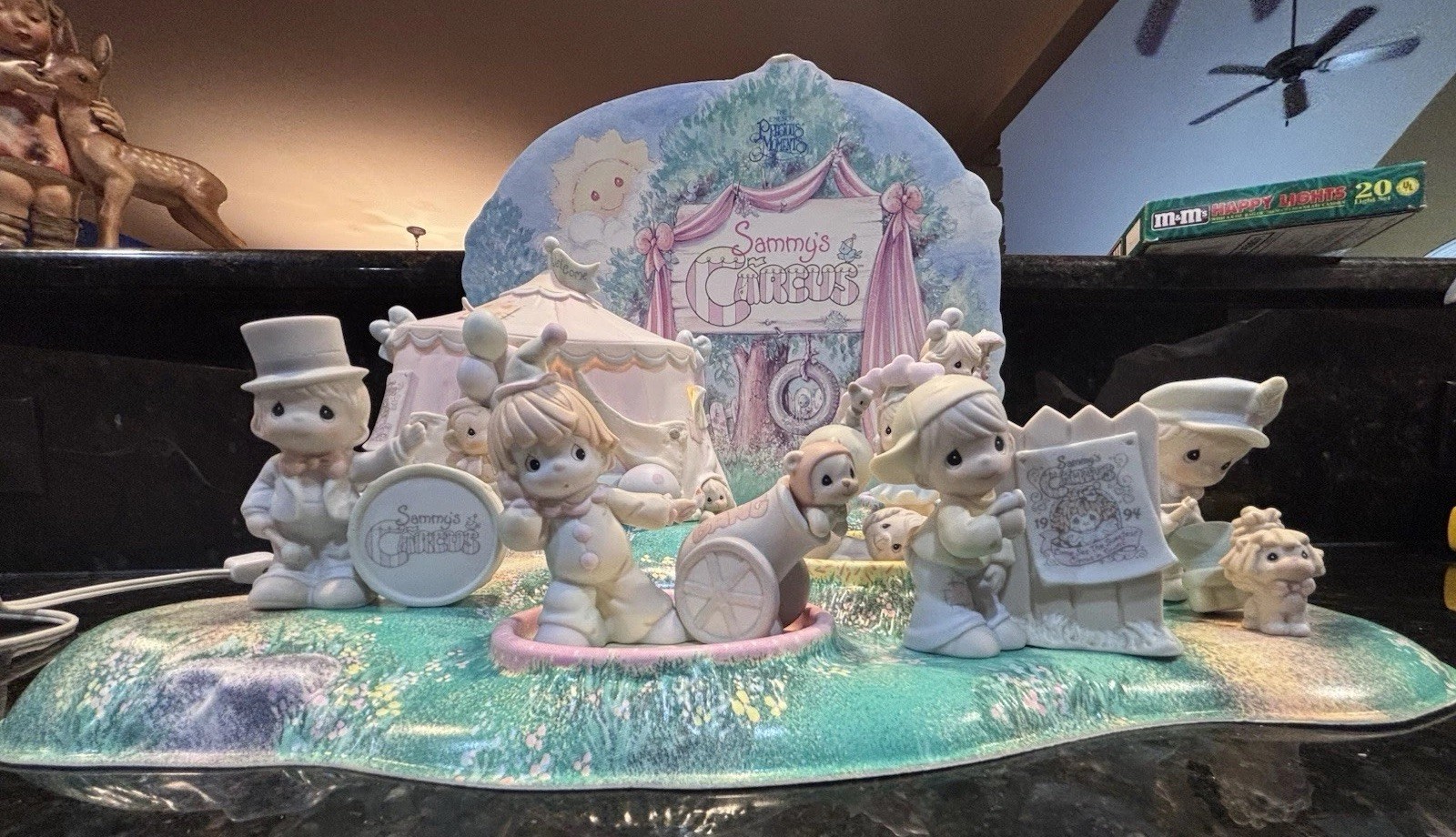 Precious Moments Sammy’s Circus Nightlight Set #604070-Retired See Description