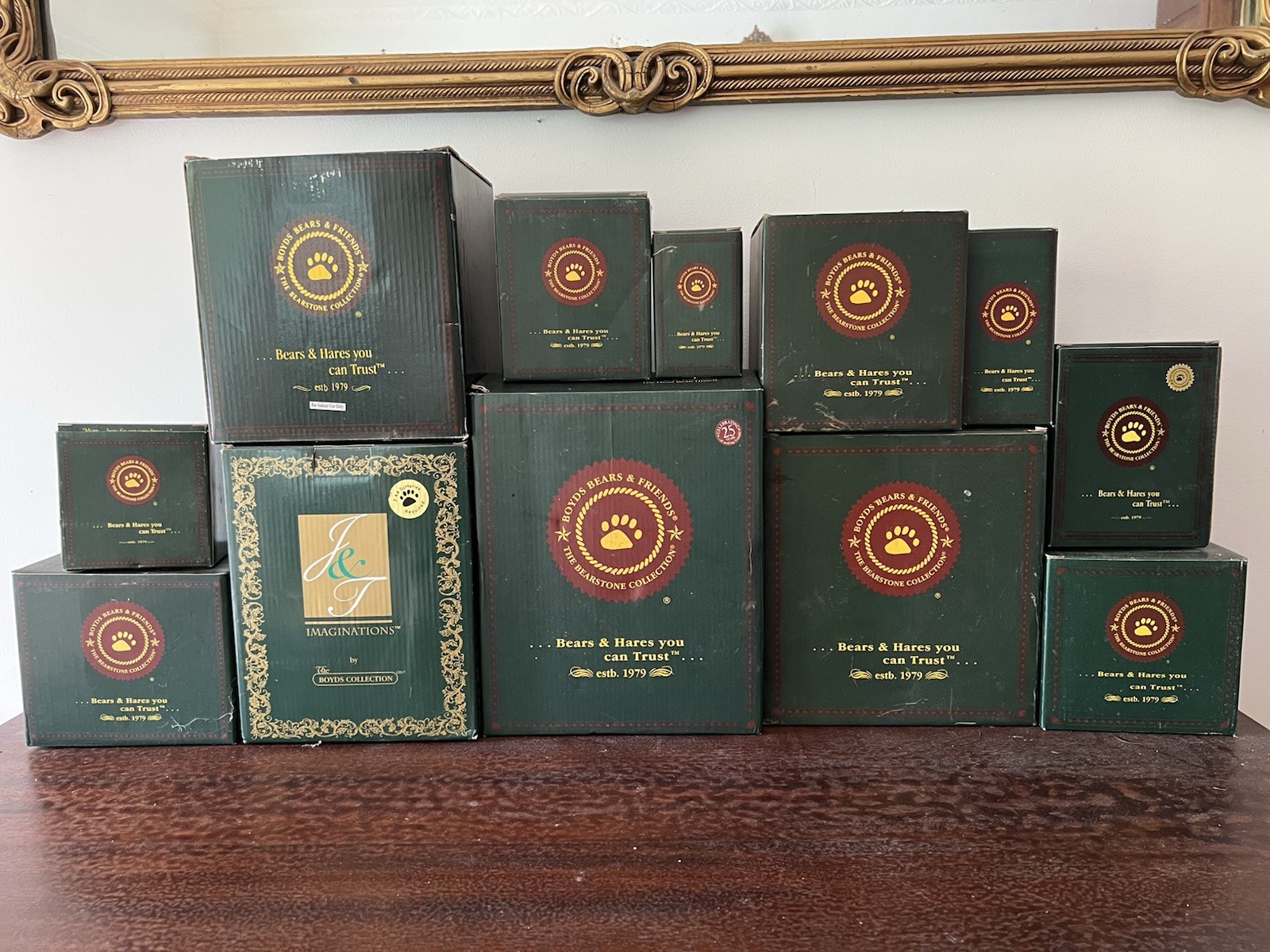 15 Boyd’s Bears Lot- Original Boxes- I Lights Up, Excellent Condition