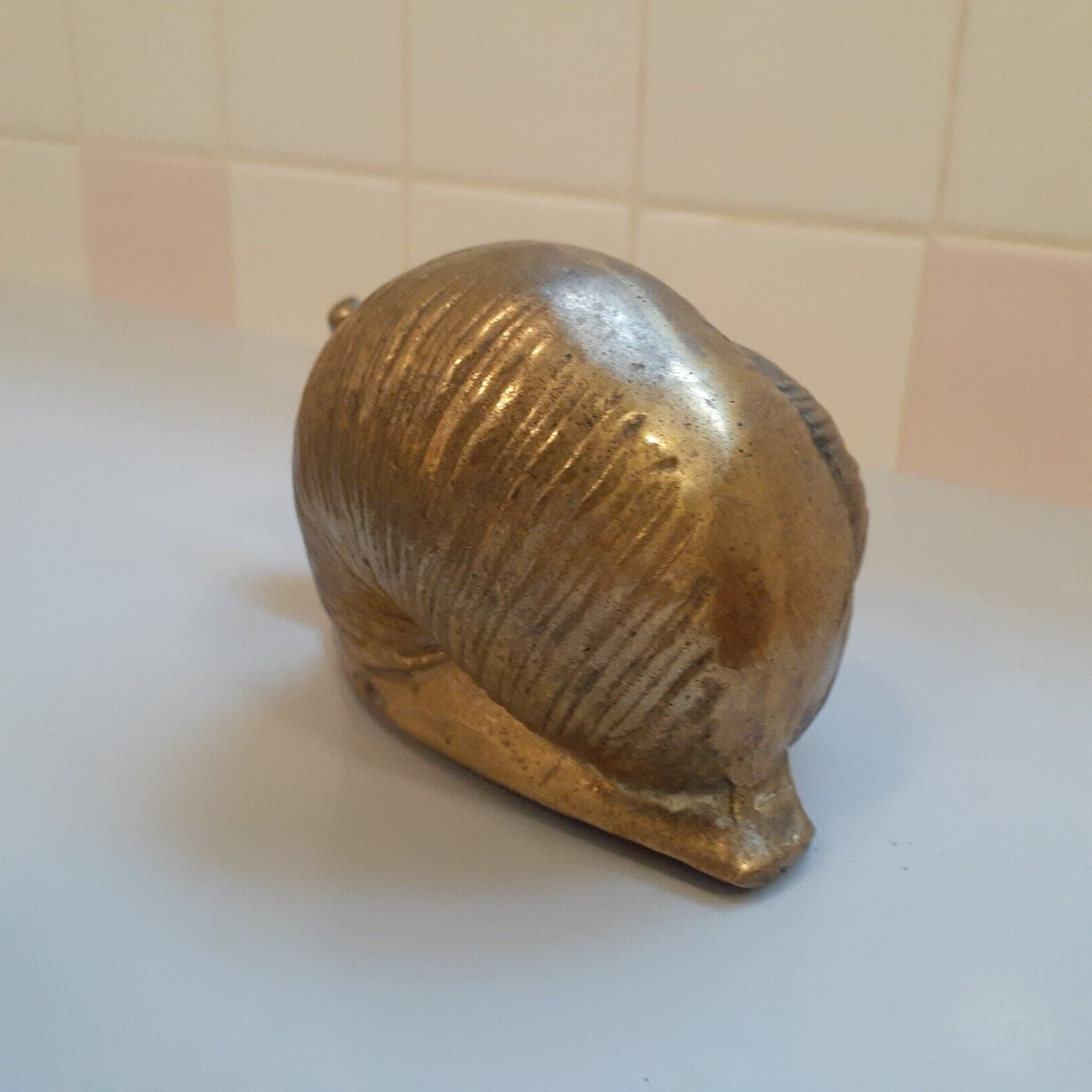 Vintage Beautiful Solid Brass SNAIL Figurine 4.9″ x 3″ x 2.8″ tall
