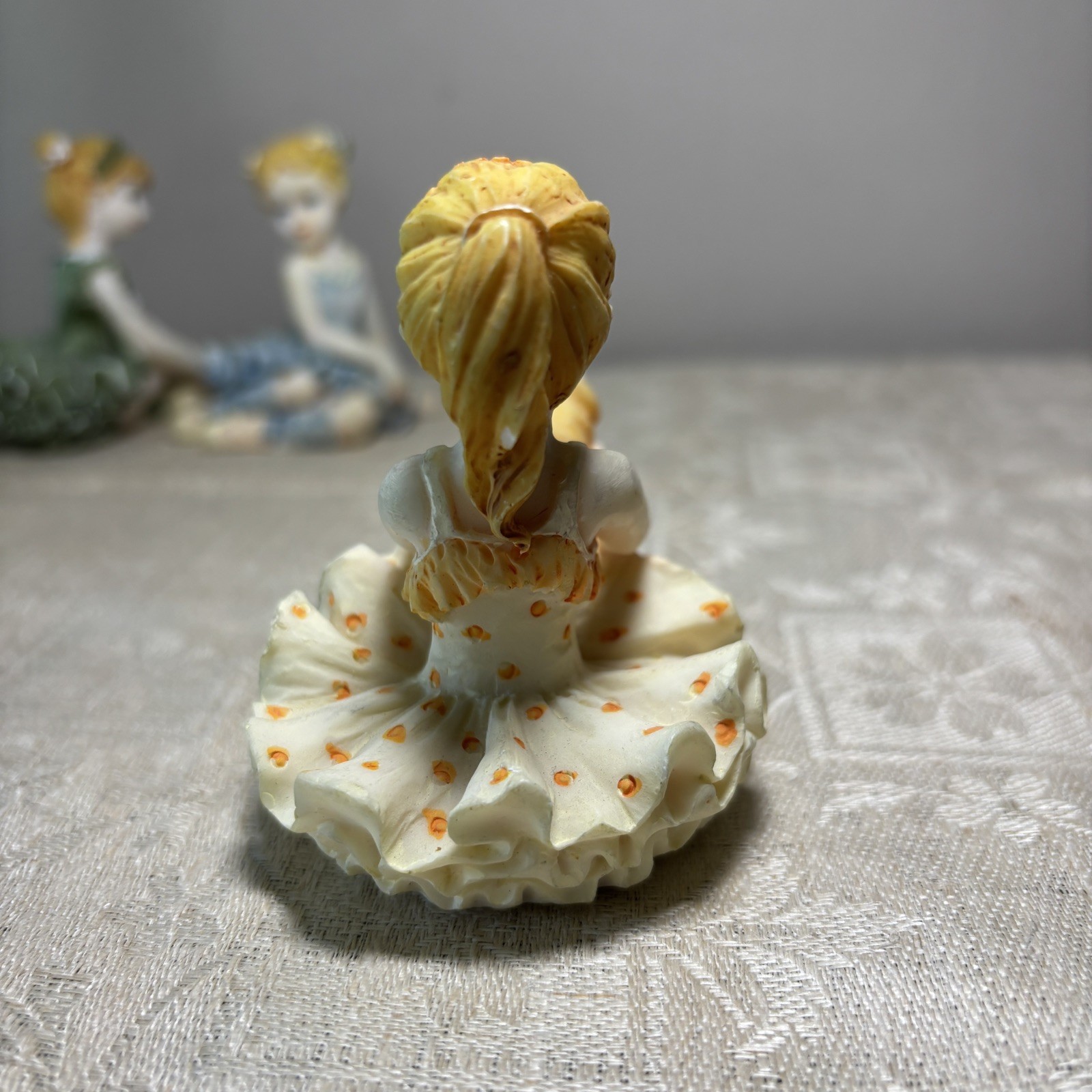 Set of 3 Ballerina Resin Figures 3″ Tall Ballet Dance Tutu Shelf Sitter