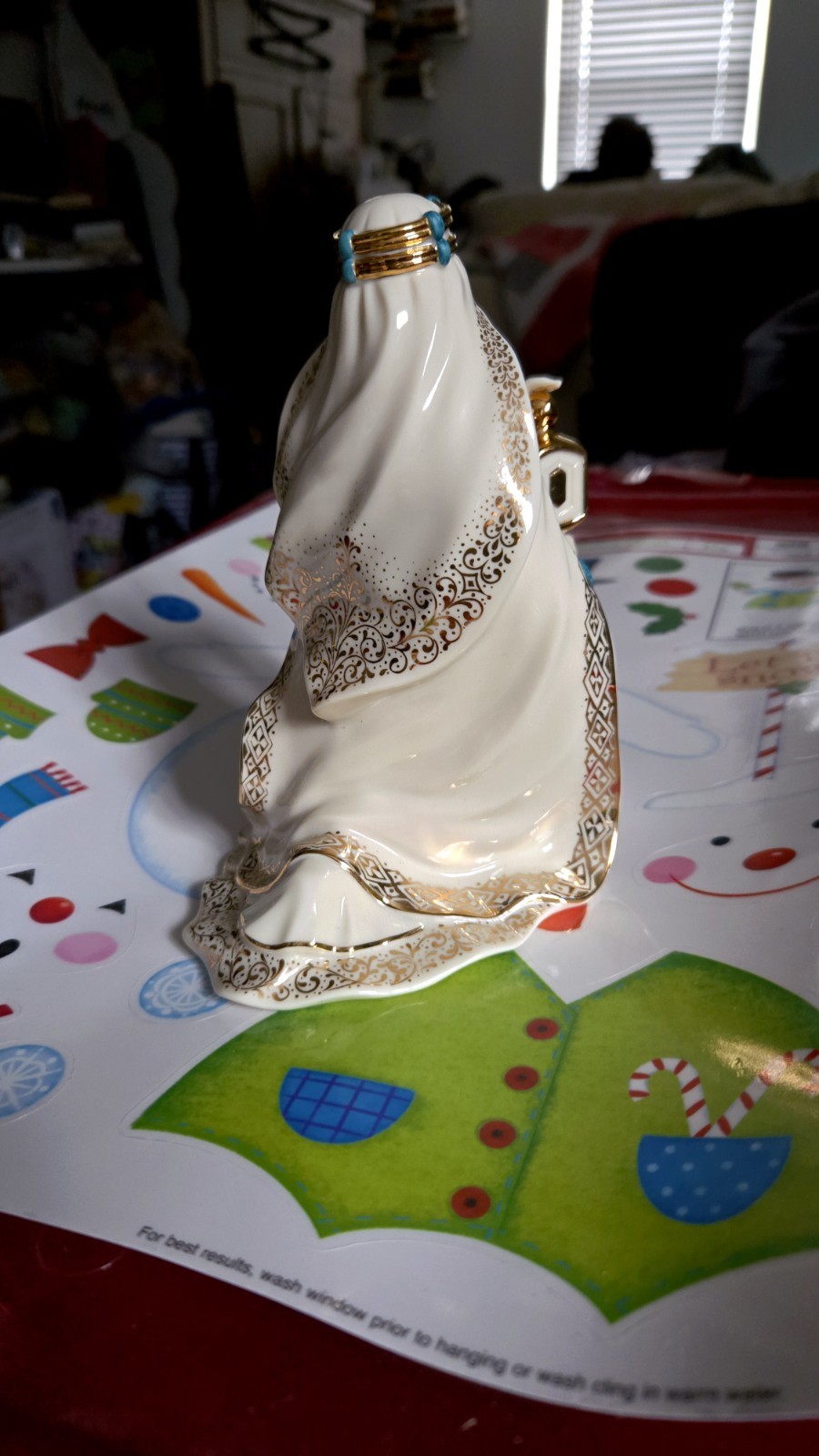 Lenox First Blessing, Nativity, King Wise Men,”Melchior” Figurine, Teal/Gold 6”