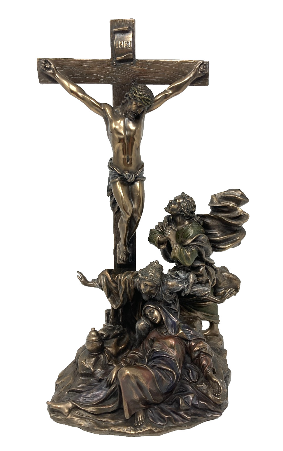 Veronese Crucifixion of Jesus Christian Bronzed Finish Sculpture 12 3/4″