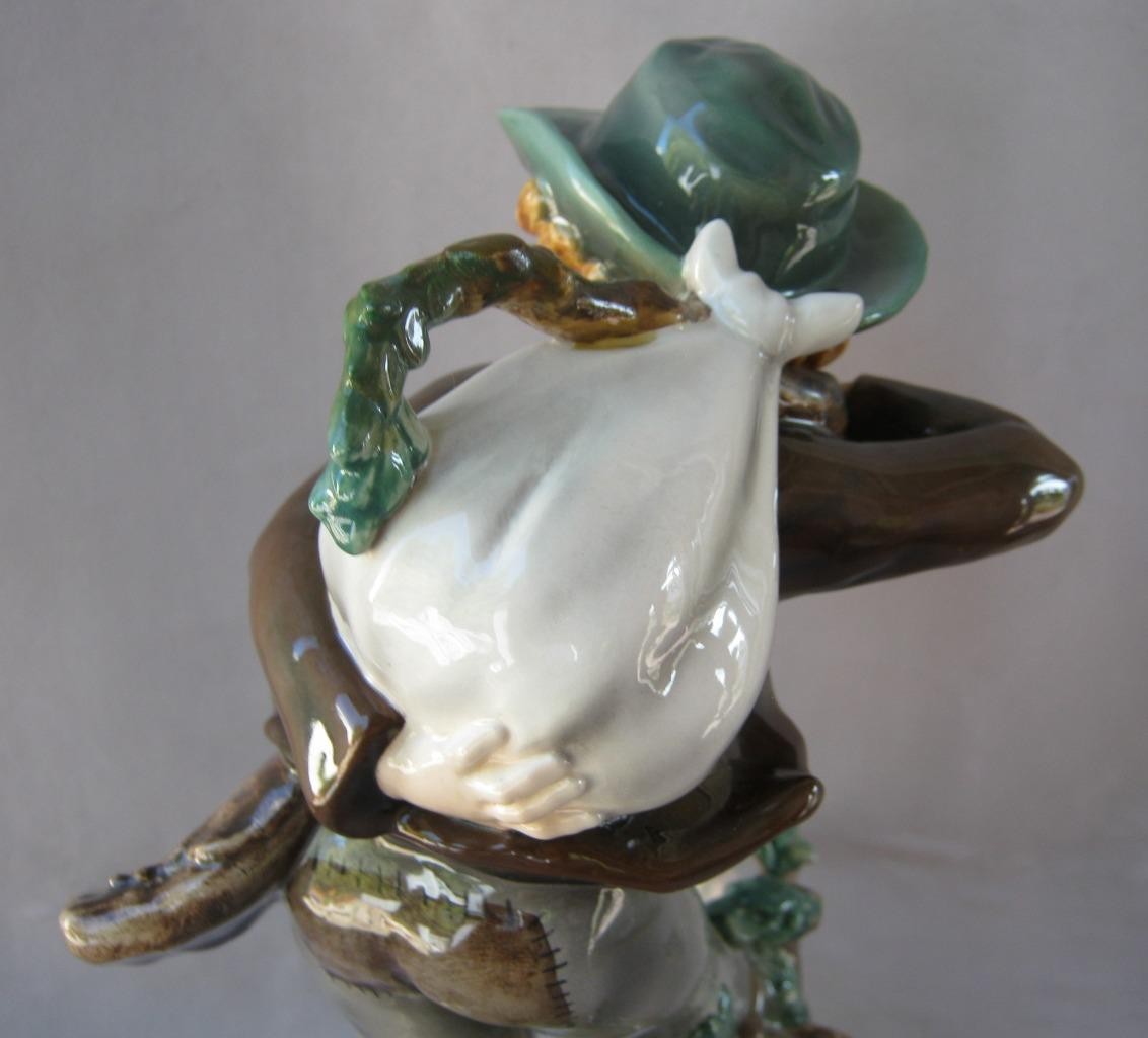 Vintage Keramos Dakon Porcelain Walking Vagabond Boy Figurine Vienna Austria