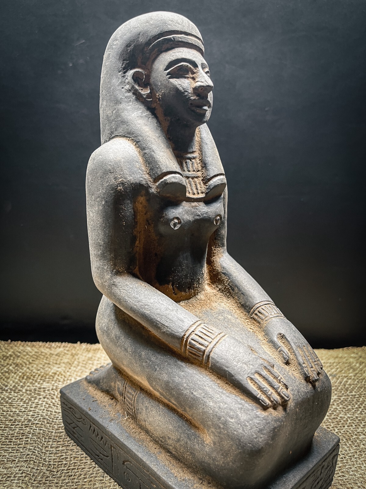 Natural Basalt stone ISIS goddess of healing and magic statue – Goddess of love