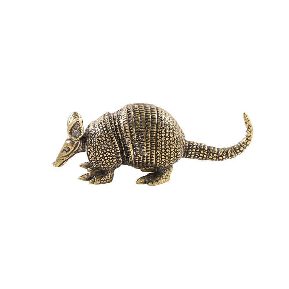 Brass Armadillo Figurine Small Animal Statue Table Office Home Decor Toy Gift
